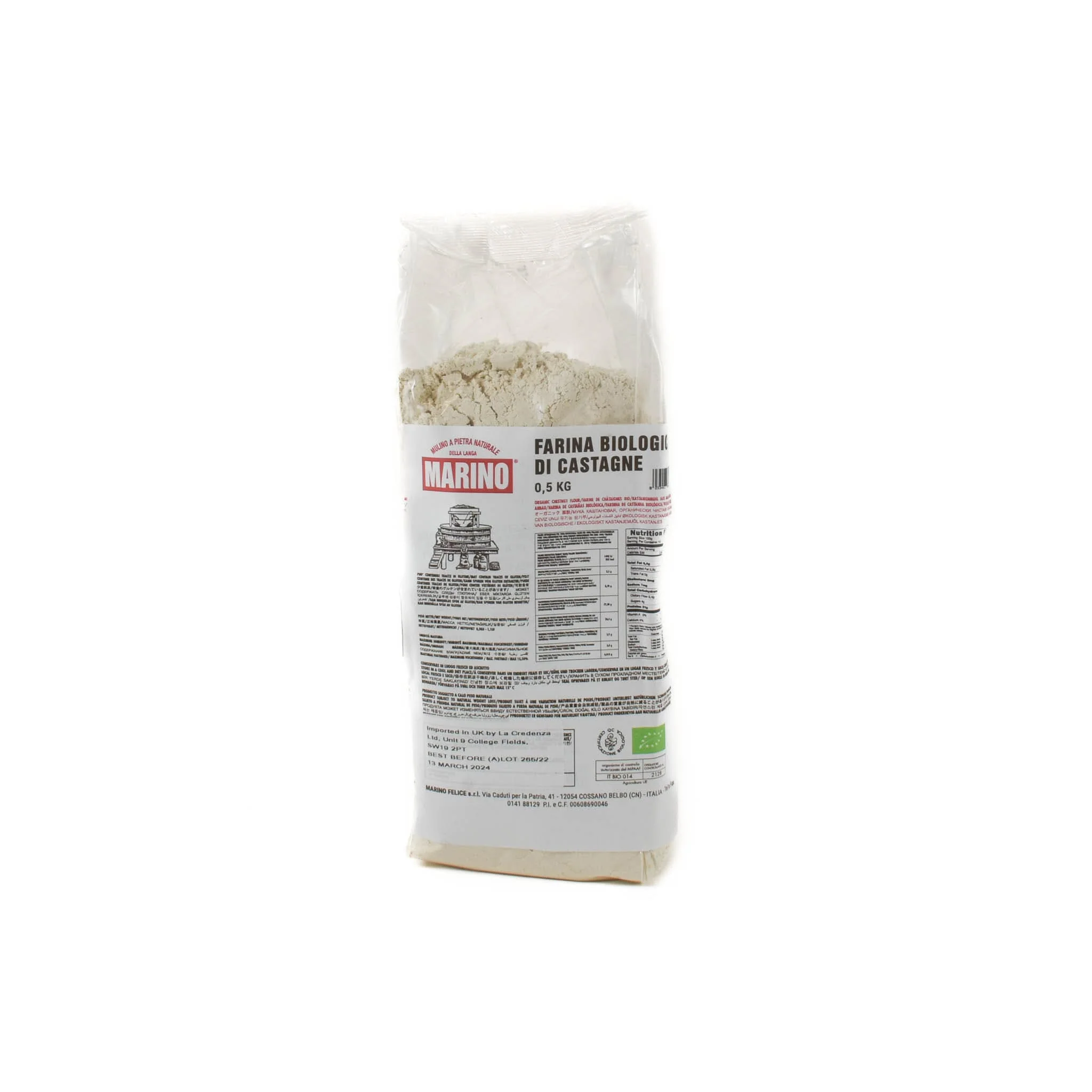Mulino Marino Organic Chestnut Flour, 500g