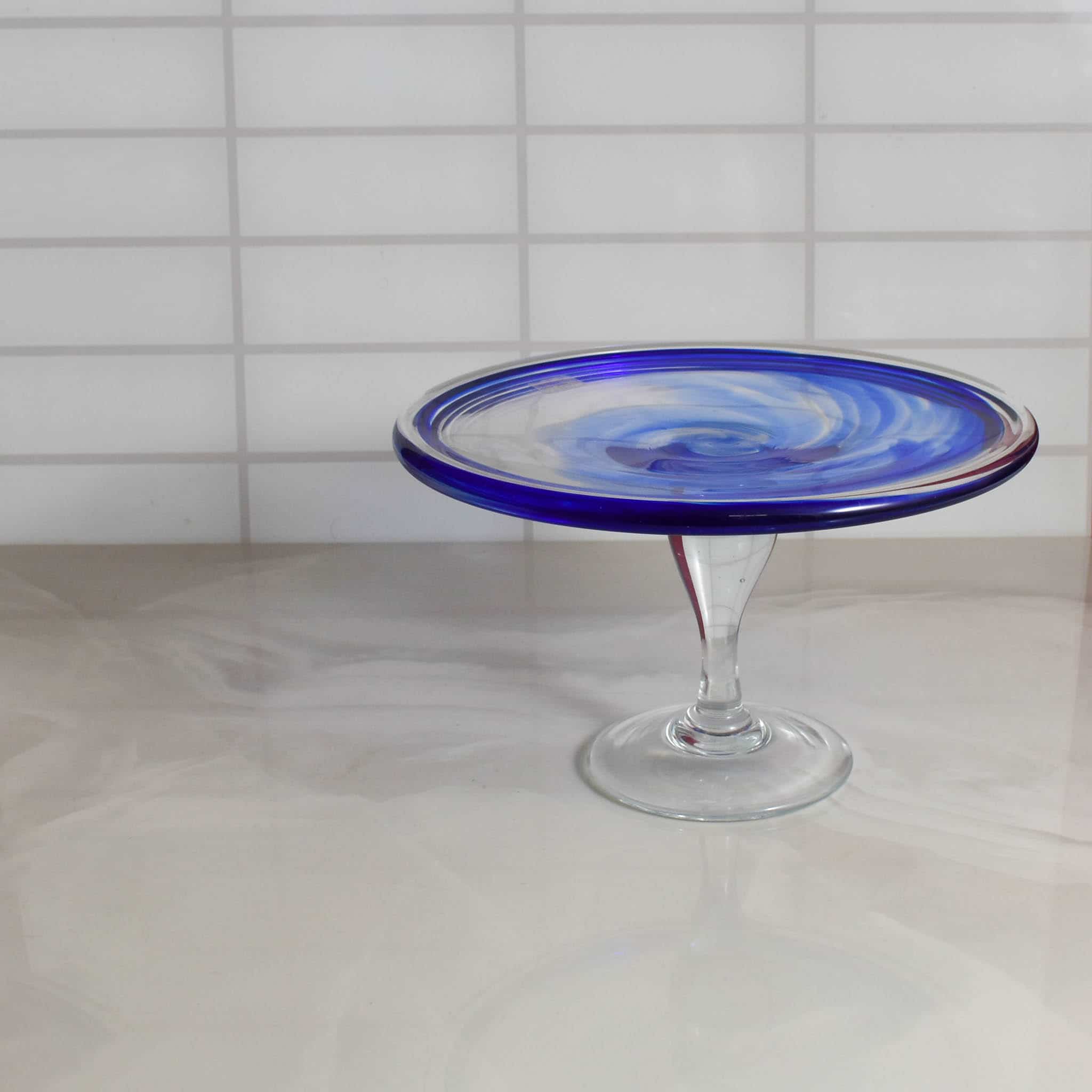 Murano Glass Blue Cake Stand, 25cm - Image 5