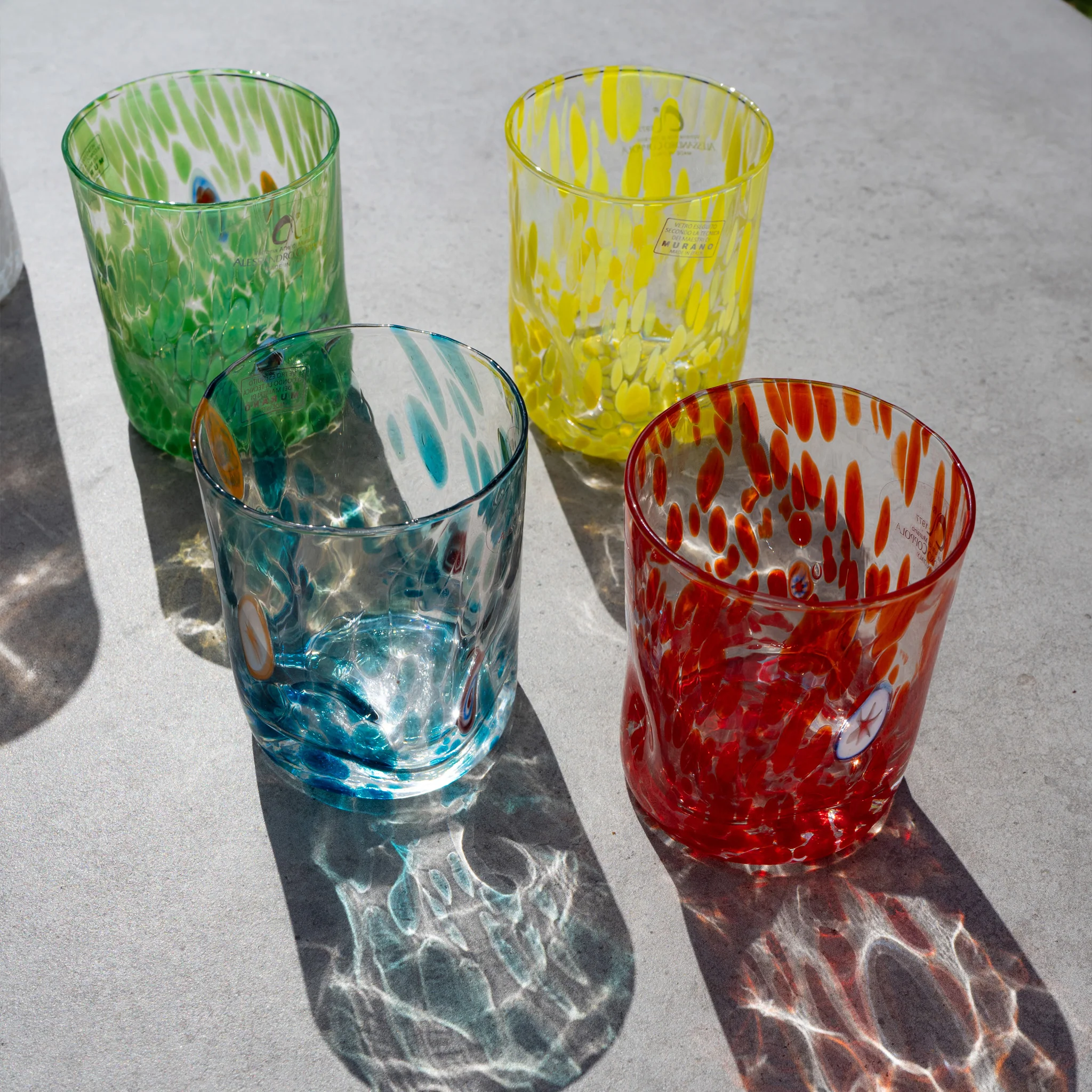 Murano Glass Tumbler, Orange - Image 2