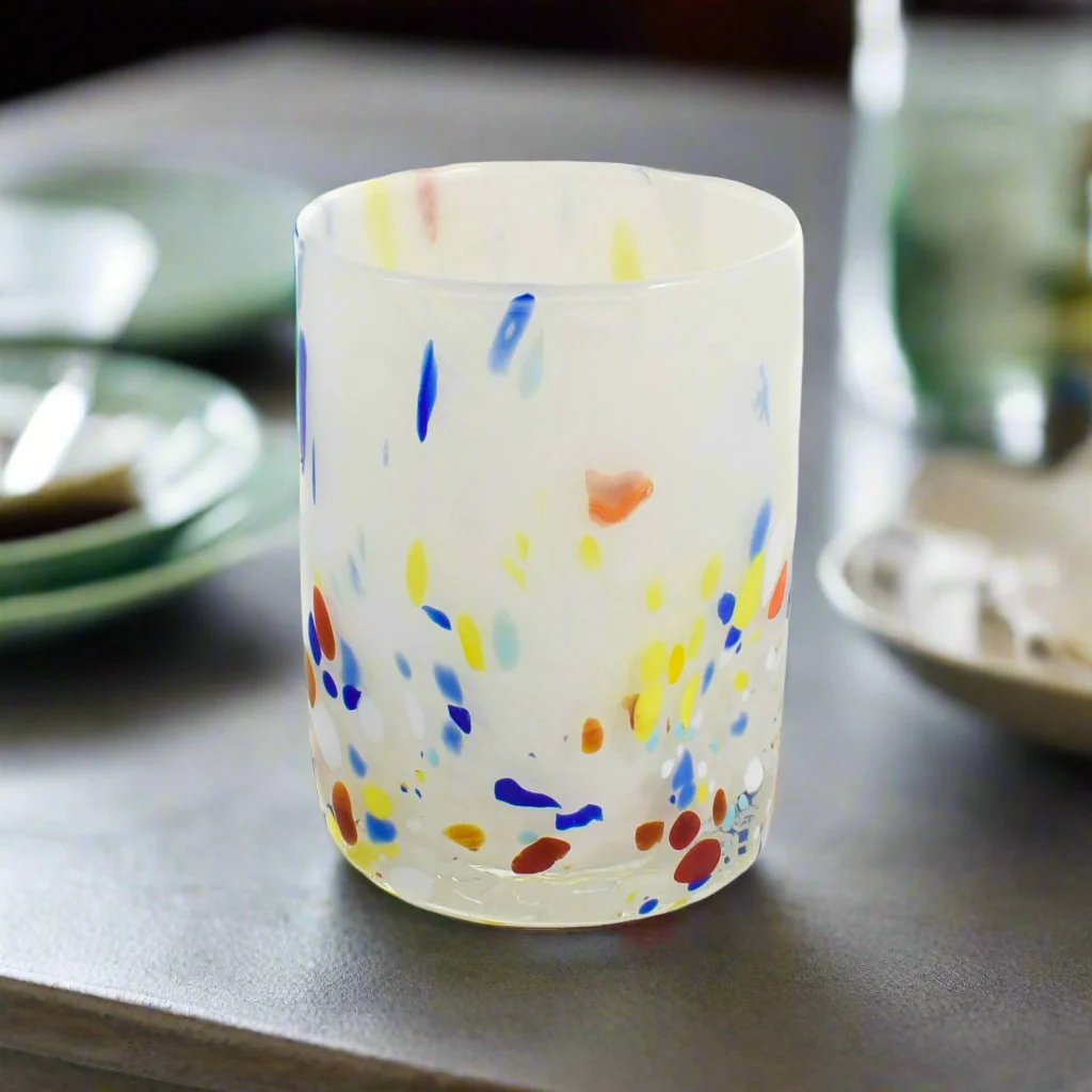 Murano Glass Tumbler, Rainbow - Image 3