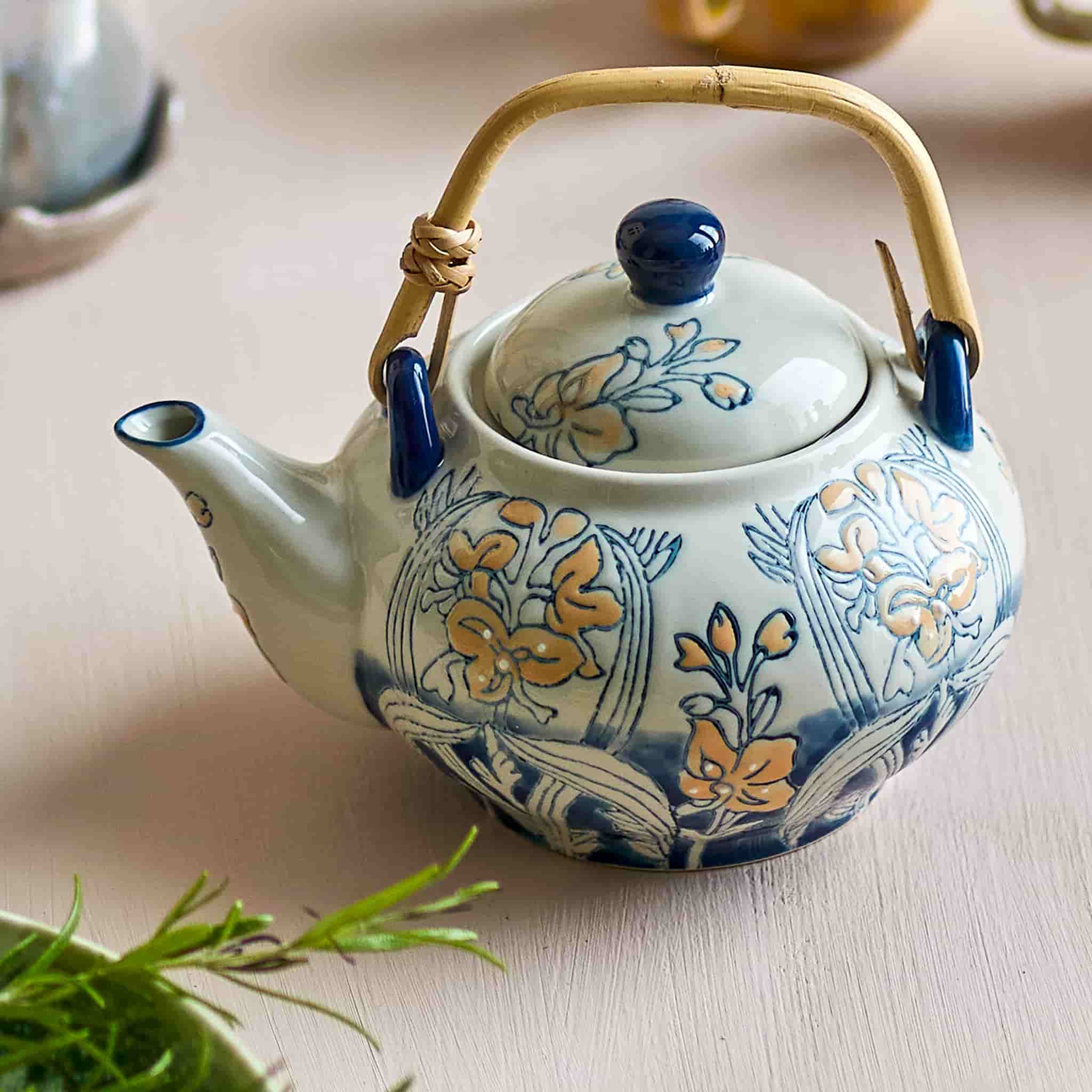 Myah Floral Teapot with Teastrainer, 15cm - Image 4