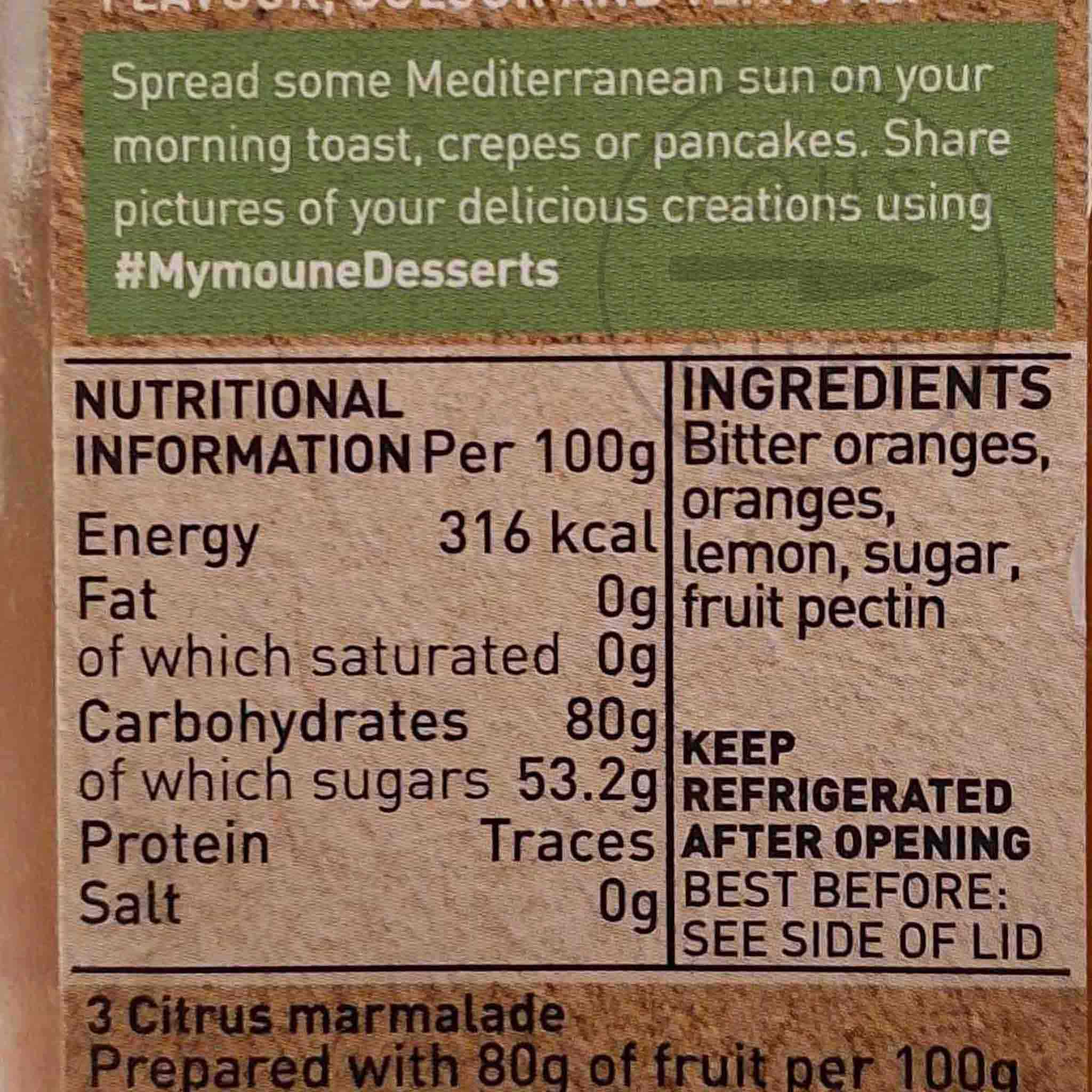 Mymoune Citrus Marmalade, 340g - Image 2
