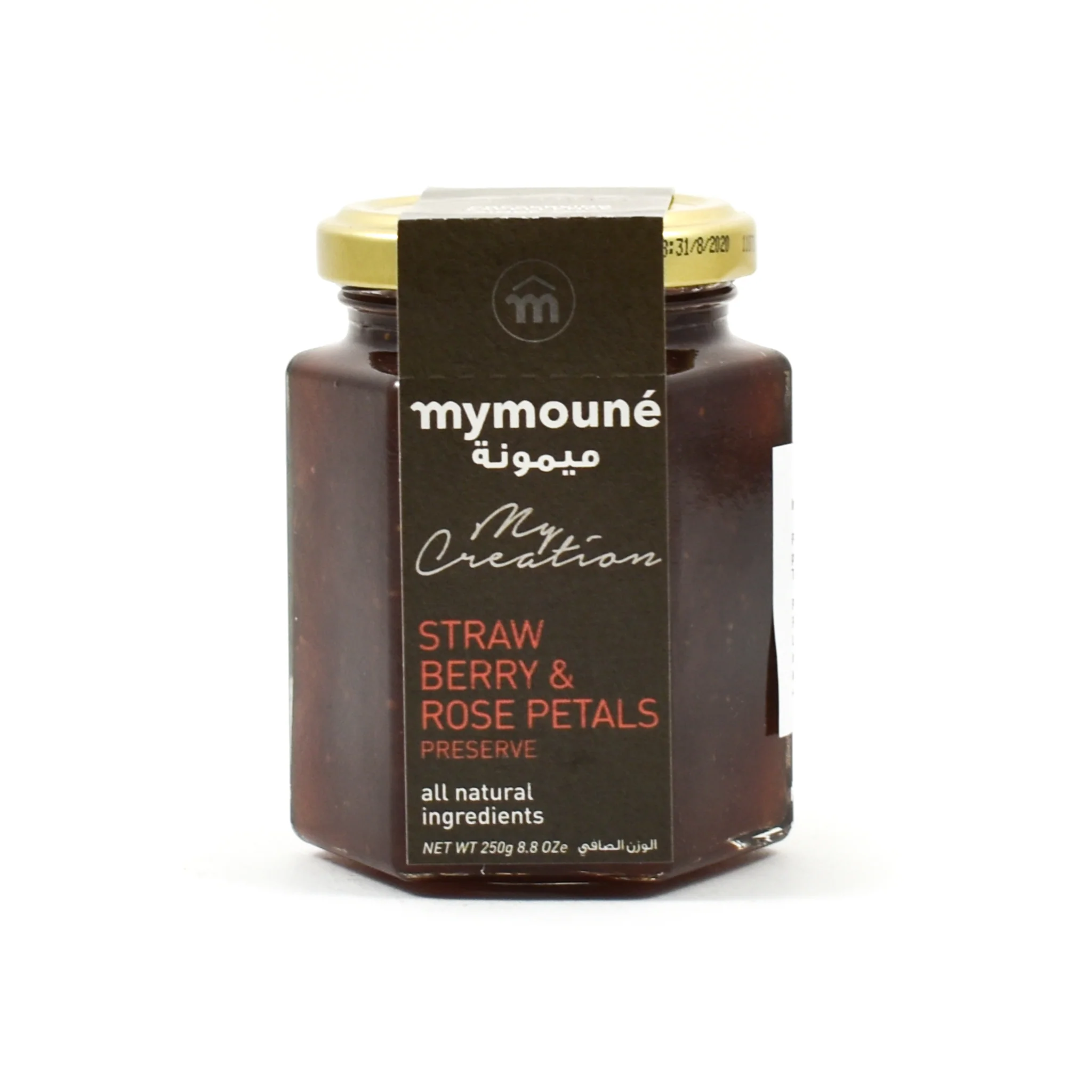 Mymoune Strawberry & Rose Petal Jam, 250g