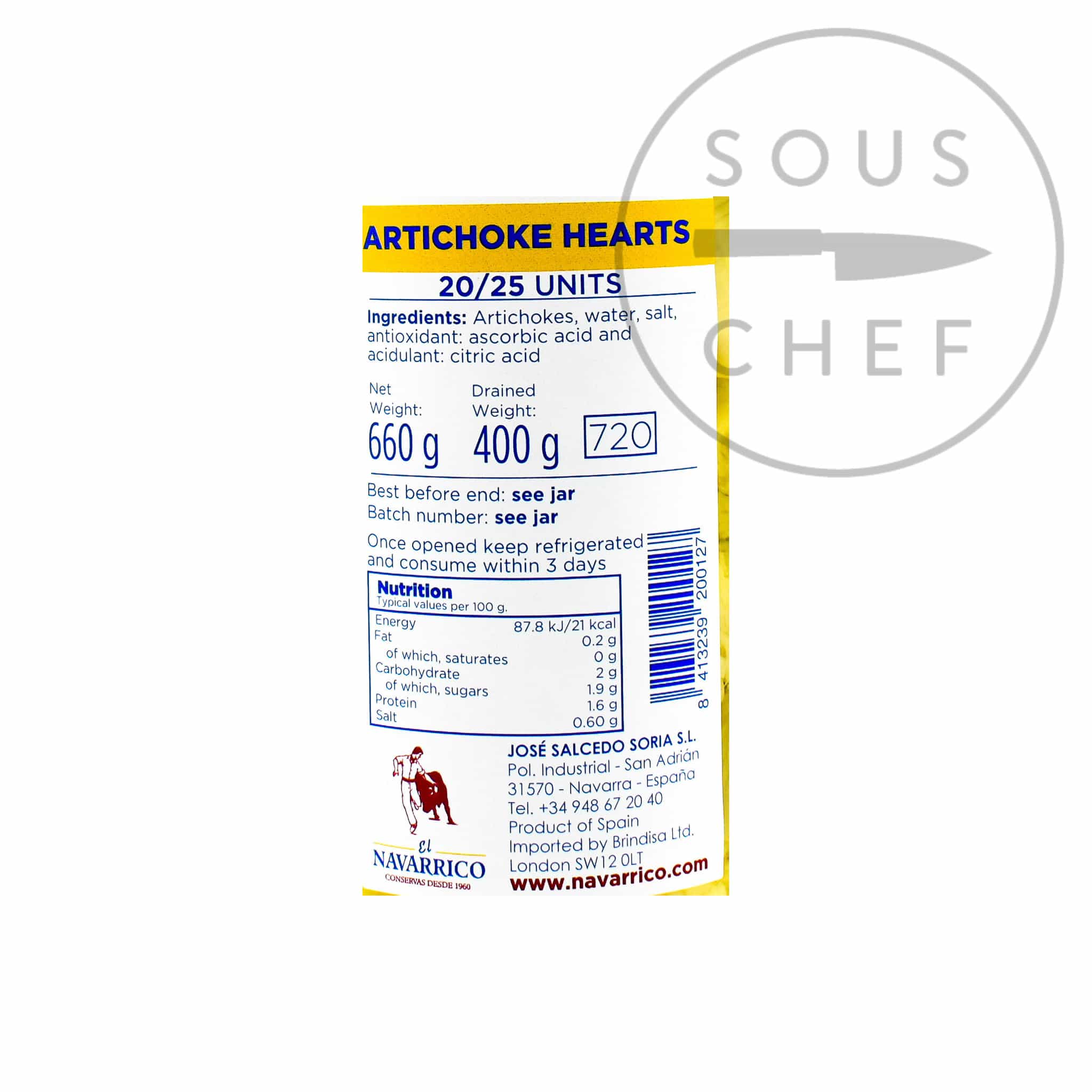 Navarrico Artichoke Hearts, 660g - Image 2