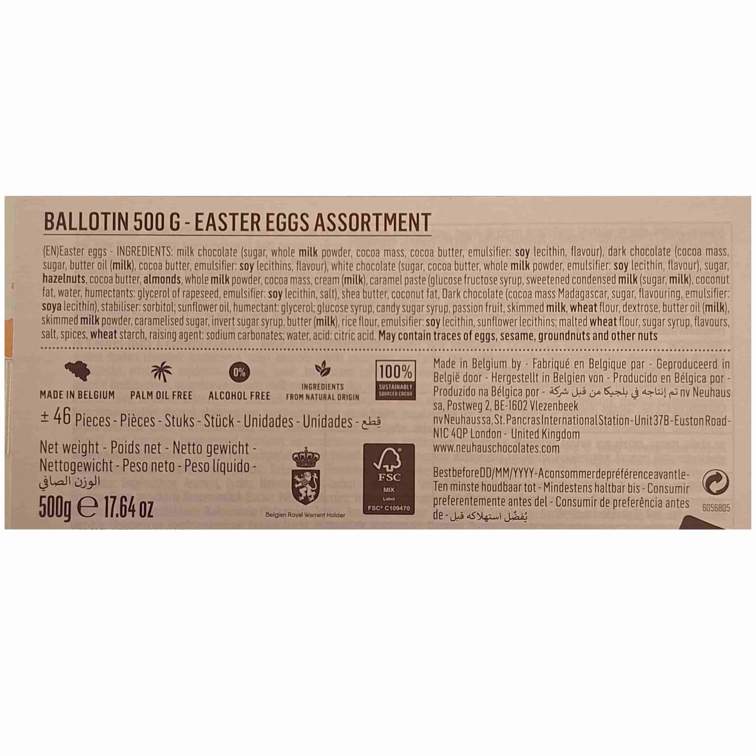Neuhaus Ballotin with Chocolate Easter Egg Pralines, 500g - Image 2