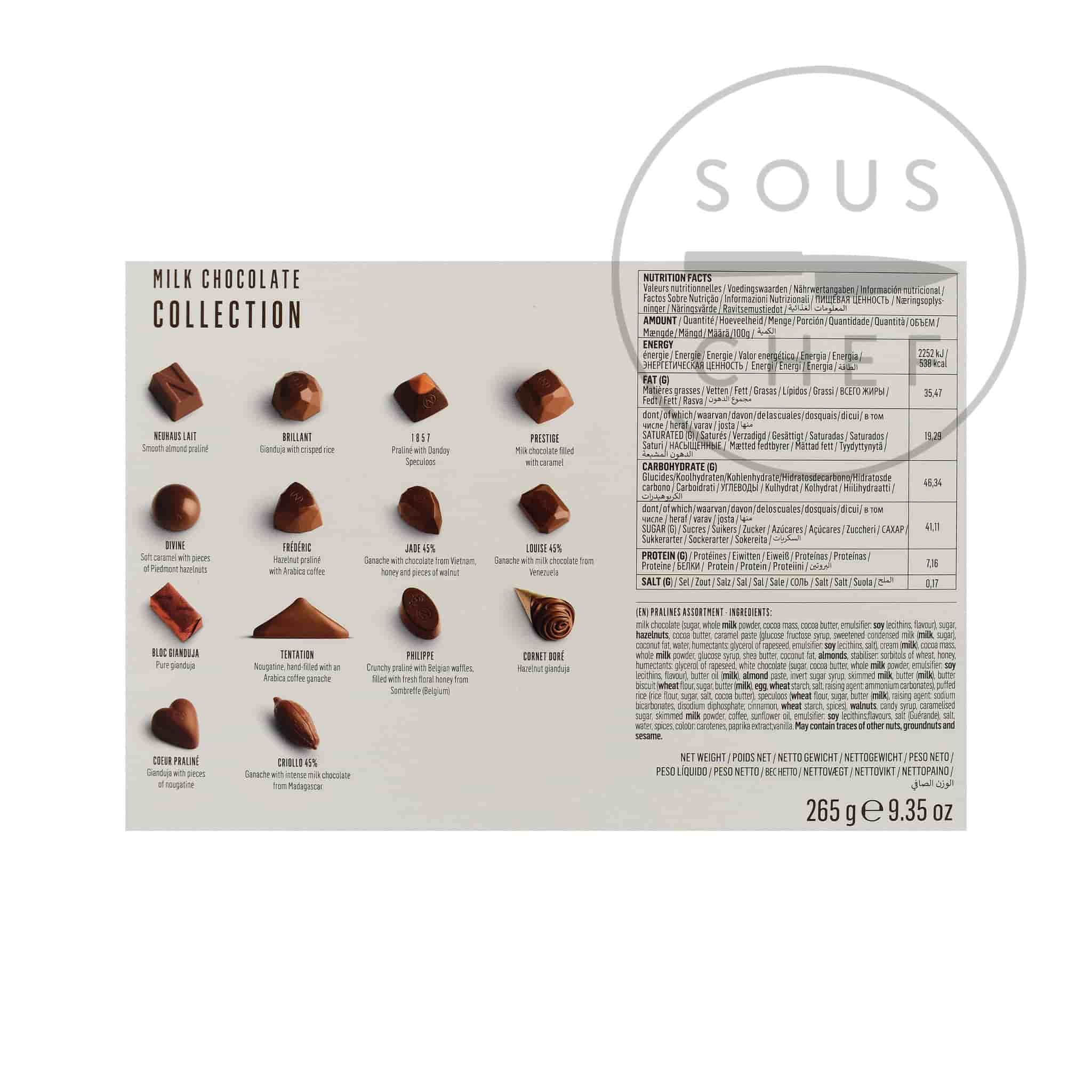 Neuhaus Milk Belgian Chocolate Selection, 265g - Image 2