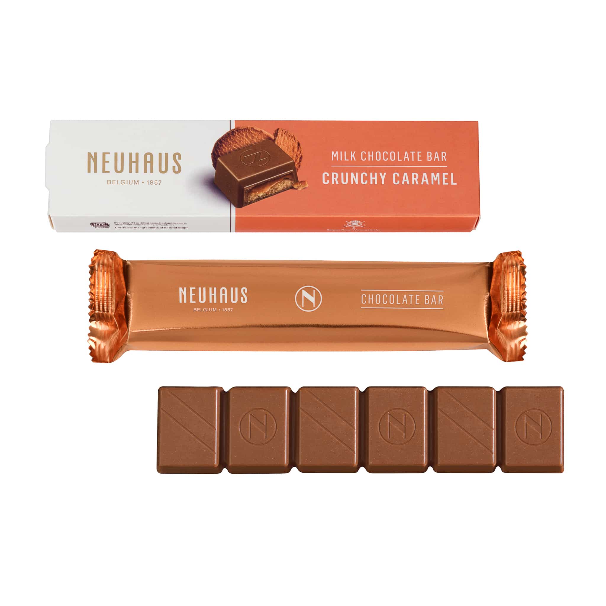 Neuhaus Milk Chocolate Crunchy Caramel Bar, 50g