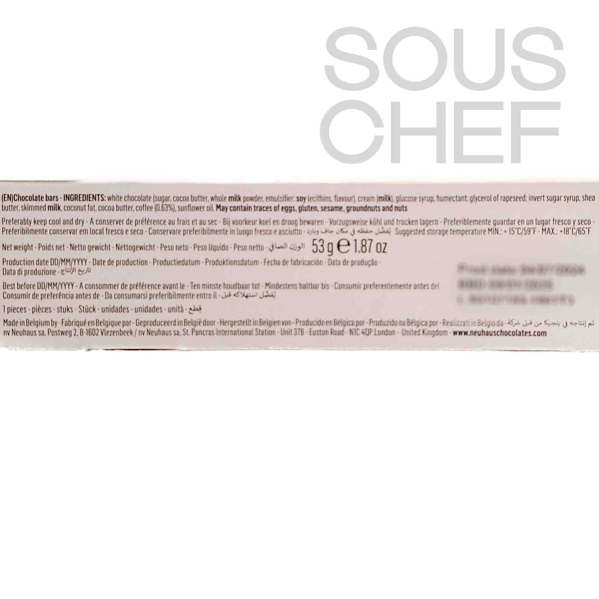 Neuhaus White Chocolate Mocha Bar, 50g - Image 3