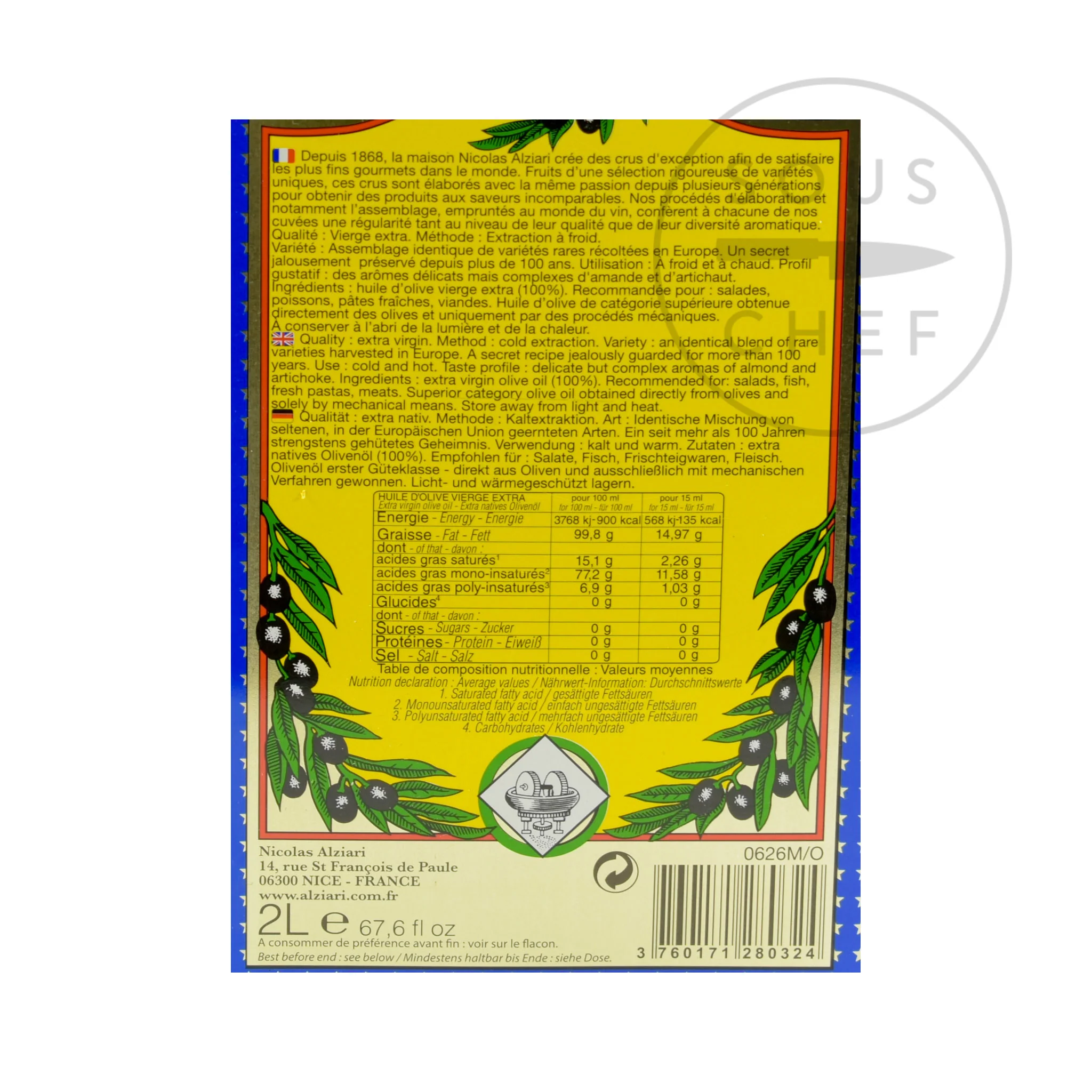 Nicolas Alziari Fruity & Soft Cuvee Prestige Olive Oil - Image 7