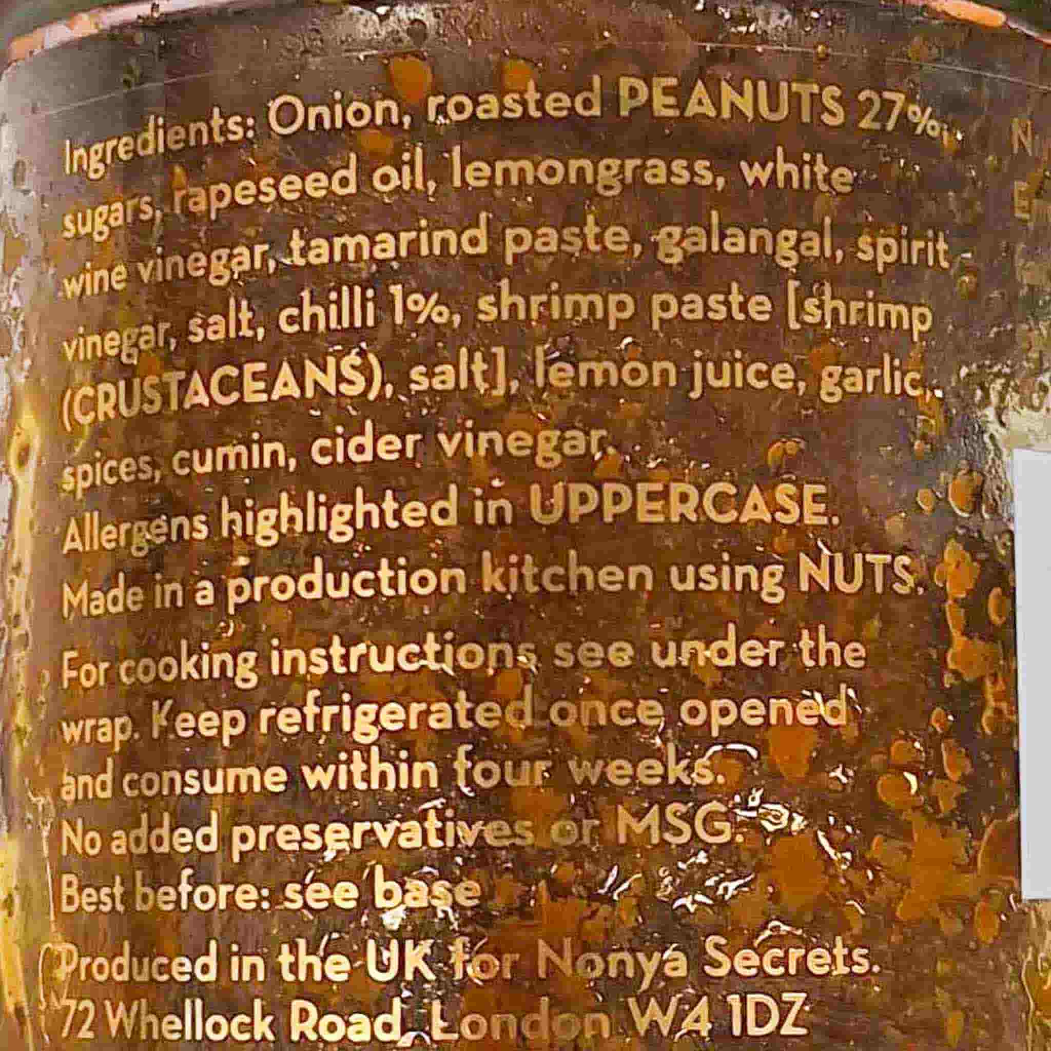 Nonya Secrets Spicy Peanut Sauce, 170g - Image 2