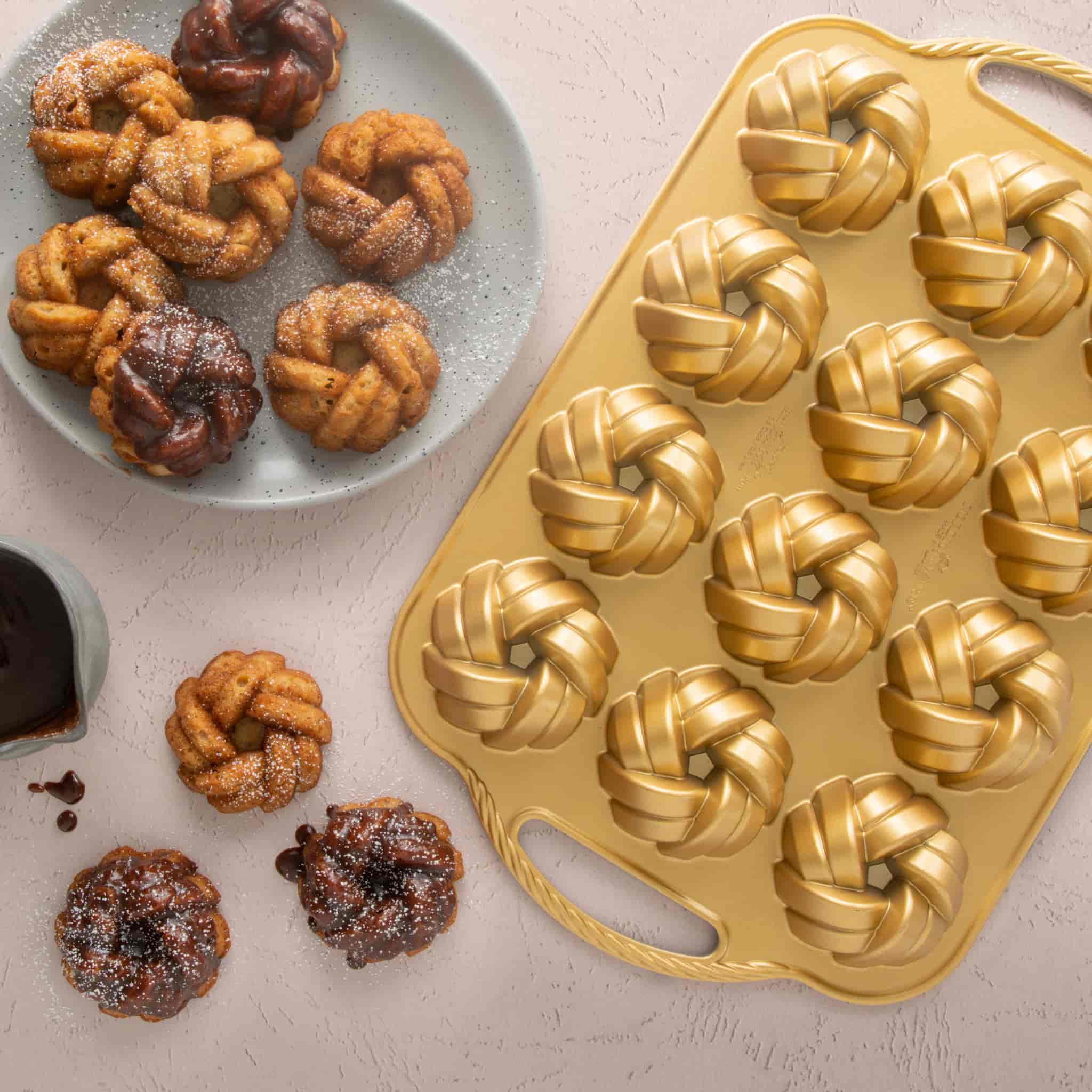 NordicWare Gold Braided Mini Bundt Pan - Image 4