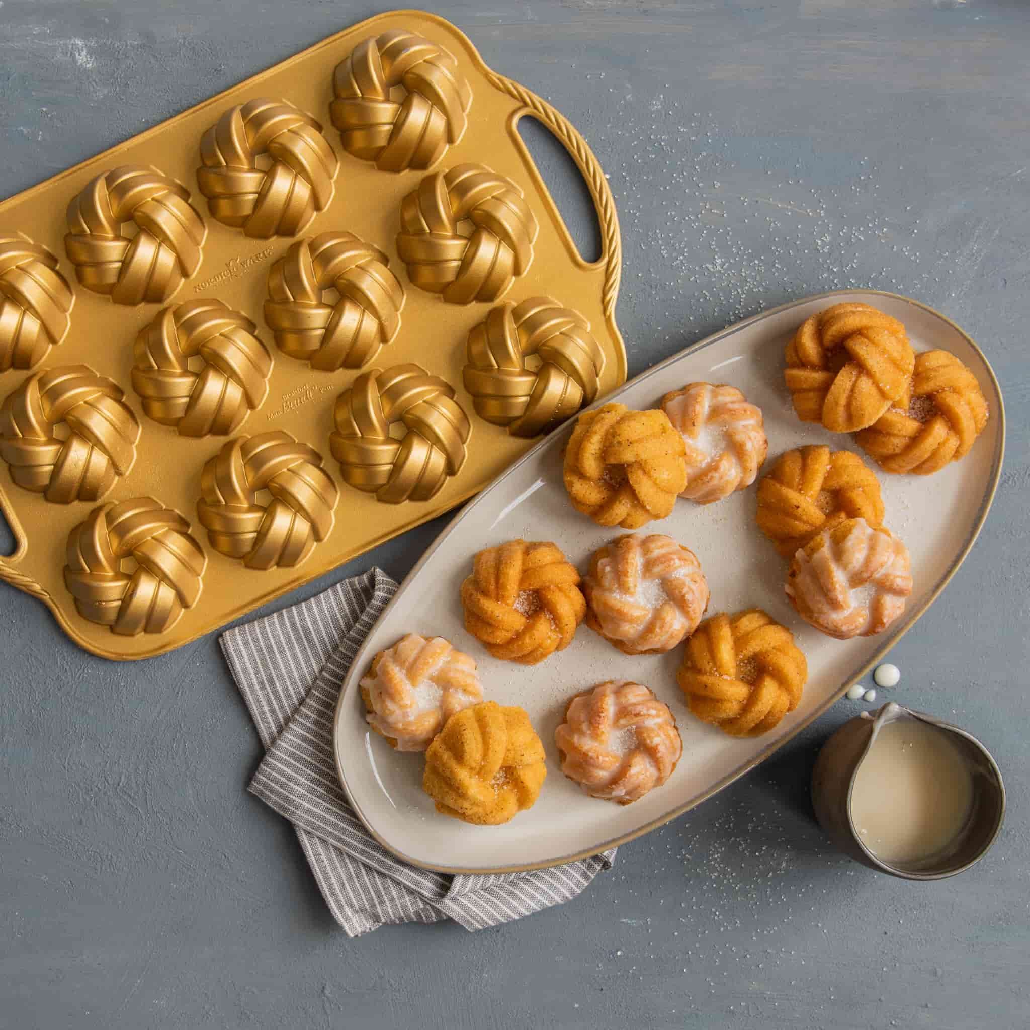 NordicWare Gold Braided Mini Bundt Pan - Image 5