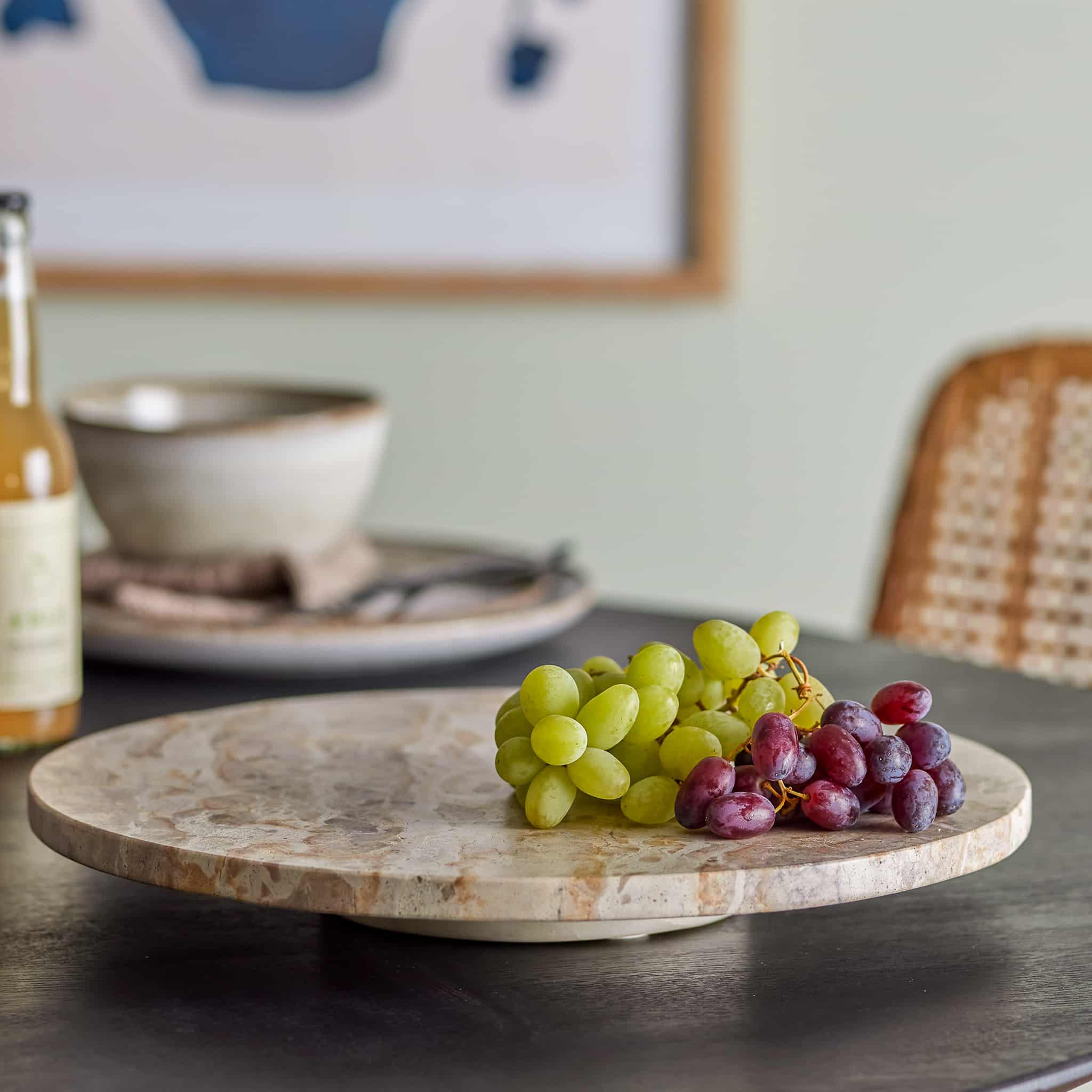 Nuni Brown Marble Turntable, 36cm - Image 2