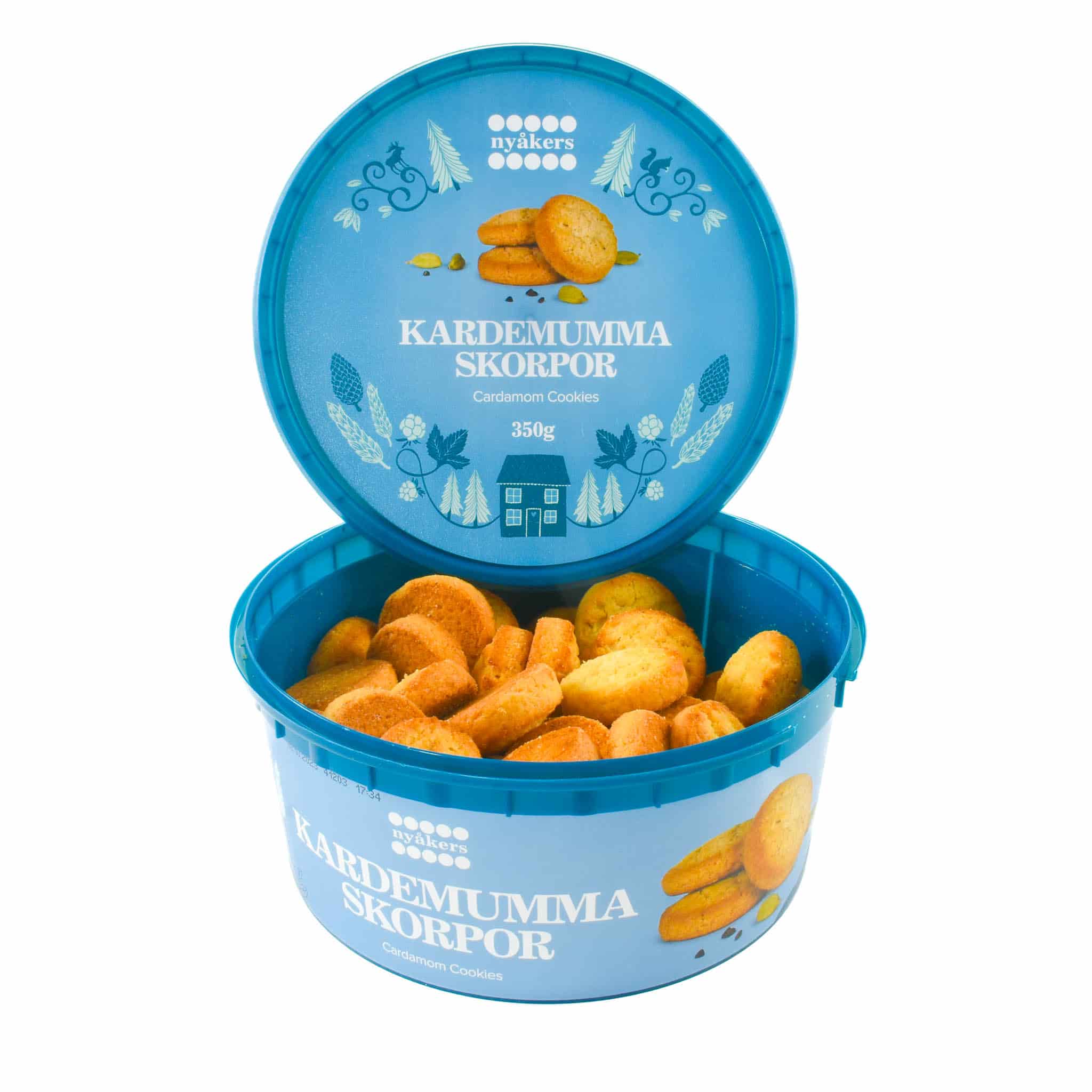 Nyakers Cardamon Cookies In Plastic Tub, 350g