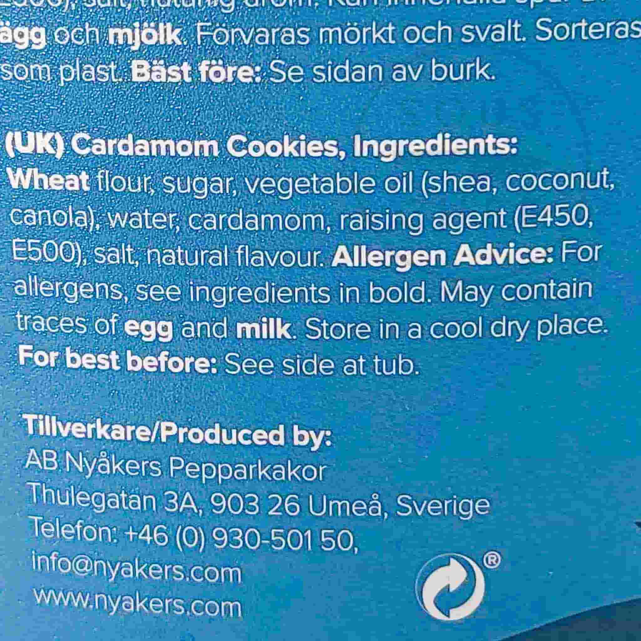 Nyakers Cardamon Cookies In Plastic Tub, 350g - Image 3