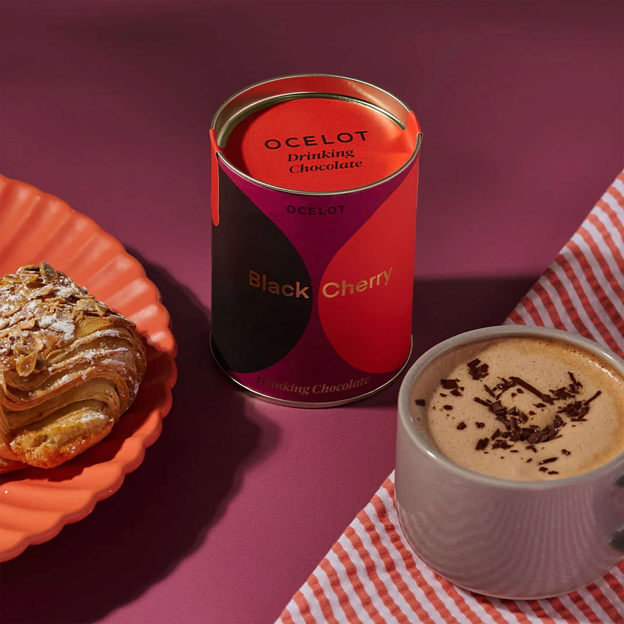 Ocelot Black Cherry Drinking Chocolate, 200g - Image 2