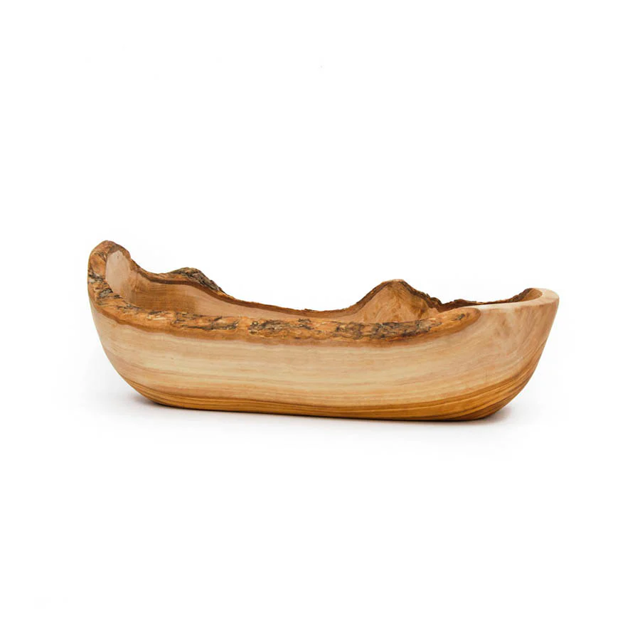 Olive Wood Rustic Serving Bowl, 27cm - Image 4