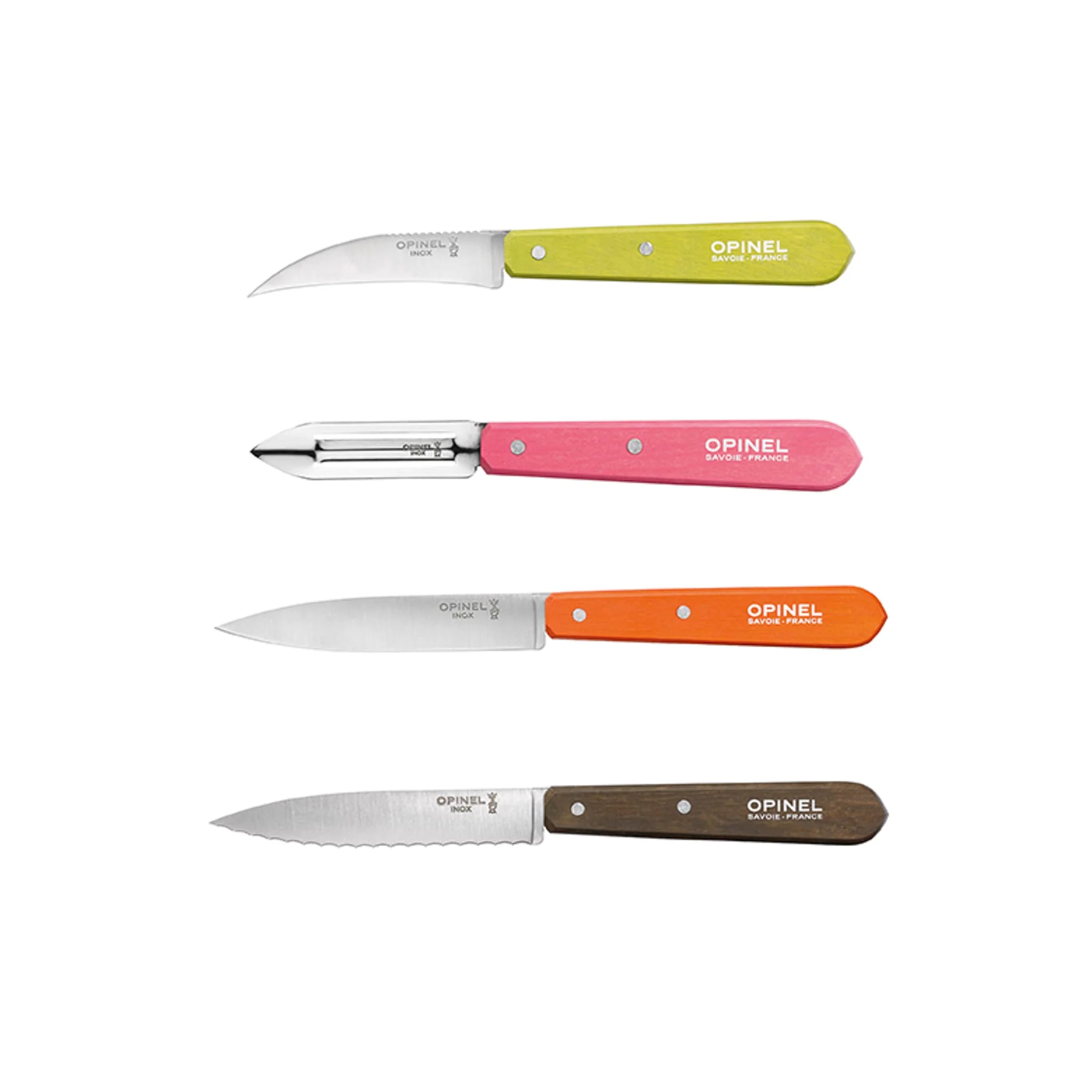 Opinel 4 Piece Brights Kitchen Essentials Knife Set - Image 2
