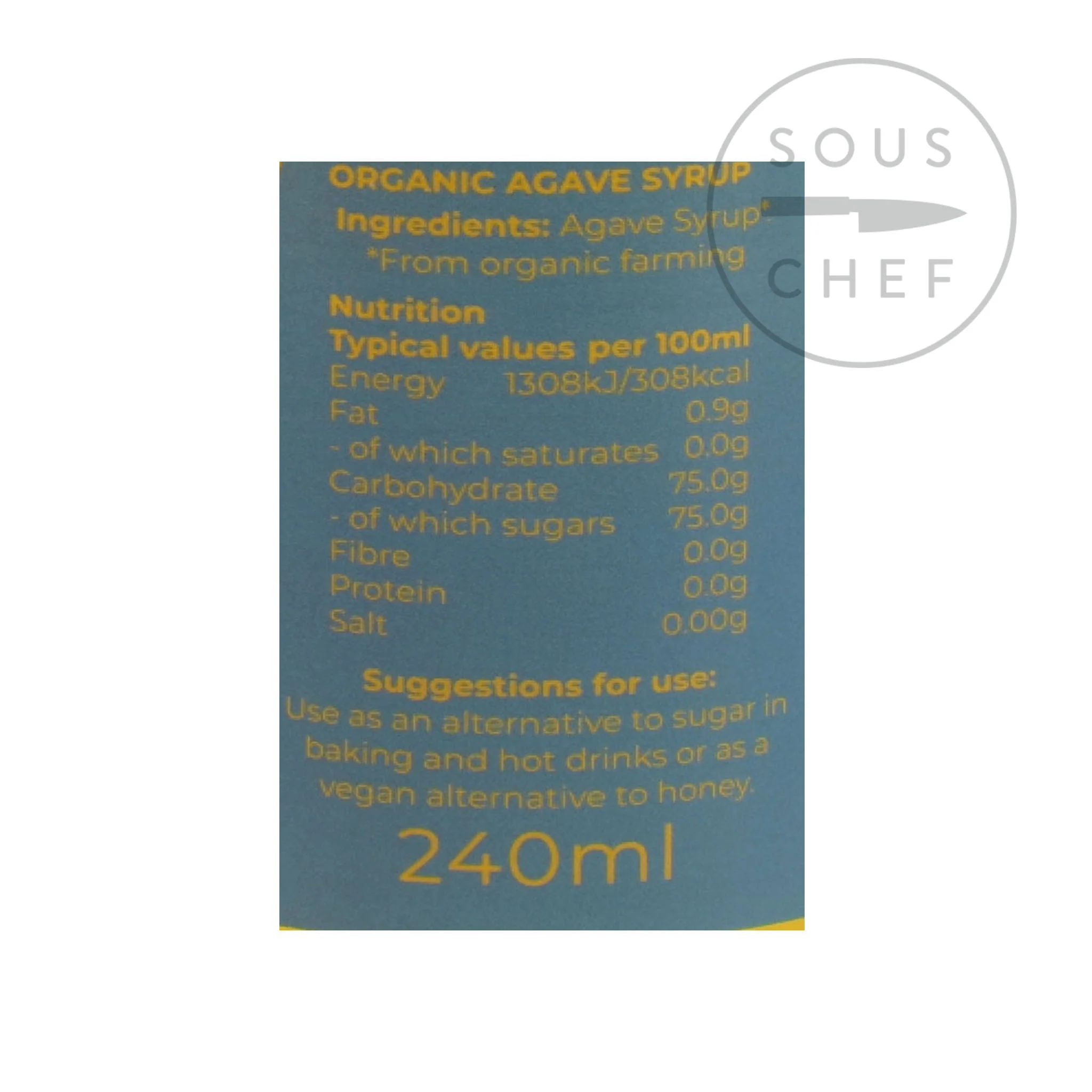 Organic Agave Syrup, 240ml - Image 3
