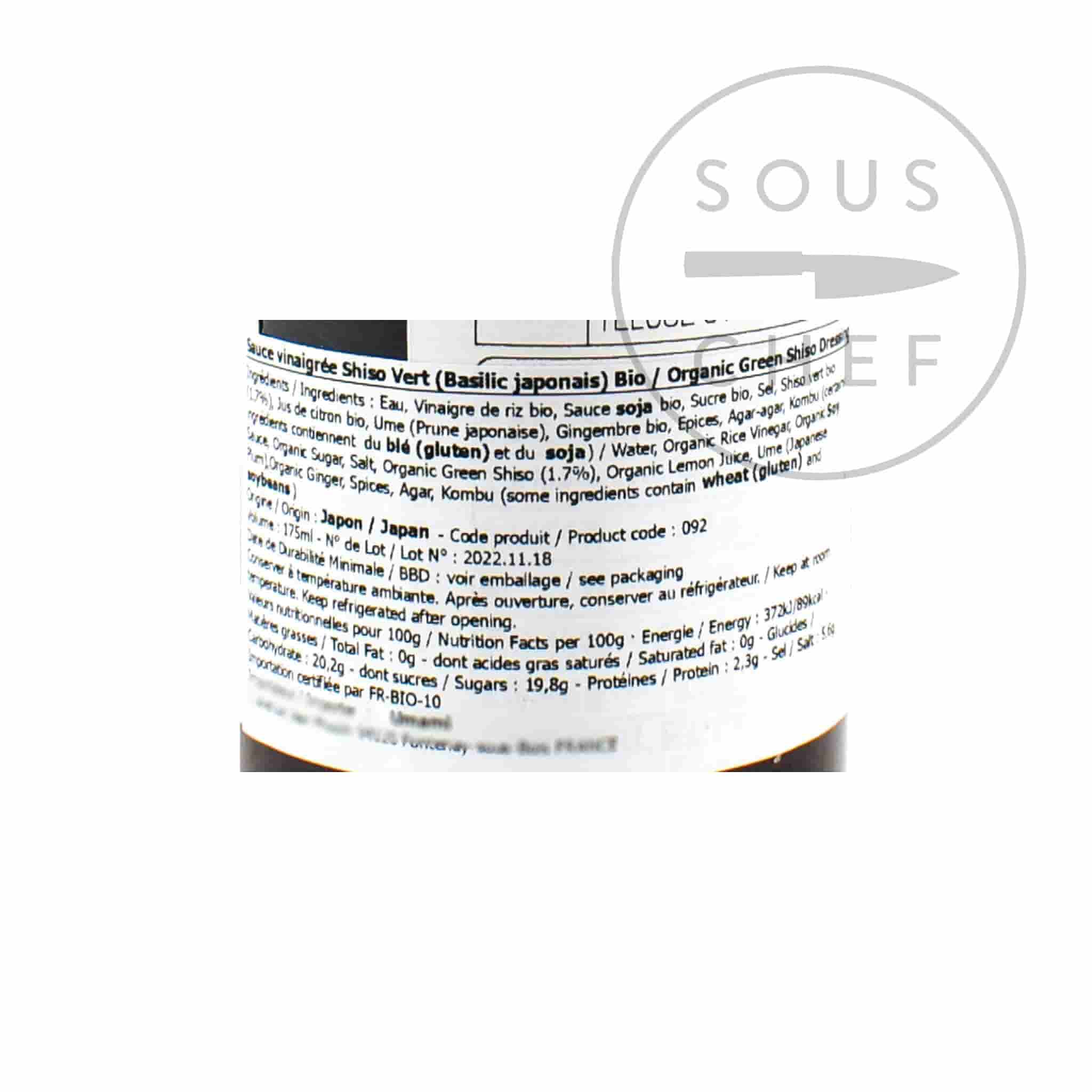 Short Dated Organic Green Shiso Vinaigrette, 175ml - Image 2