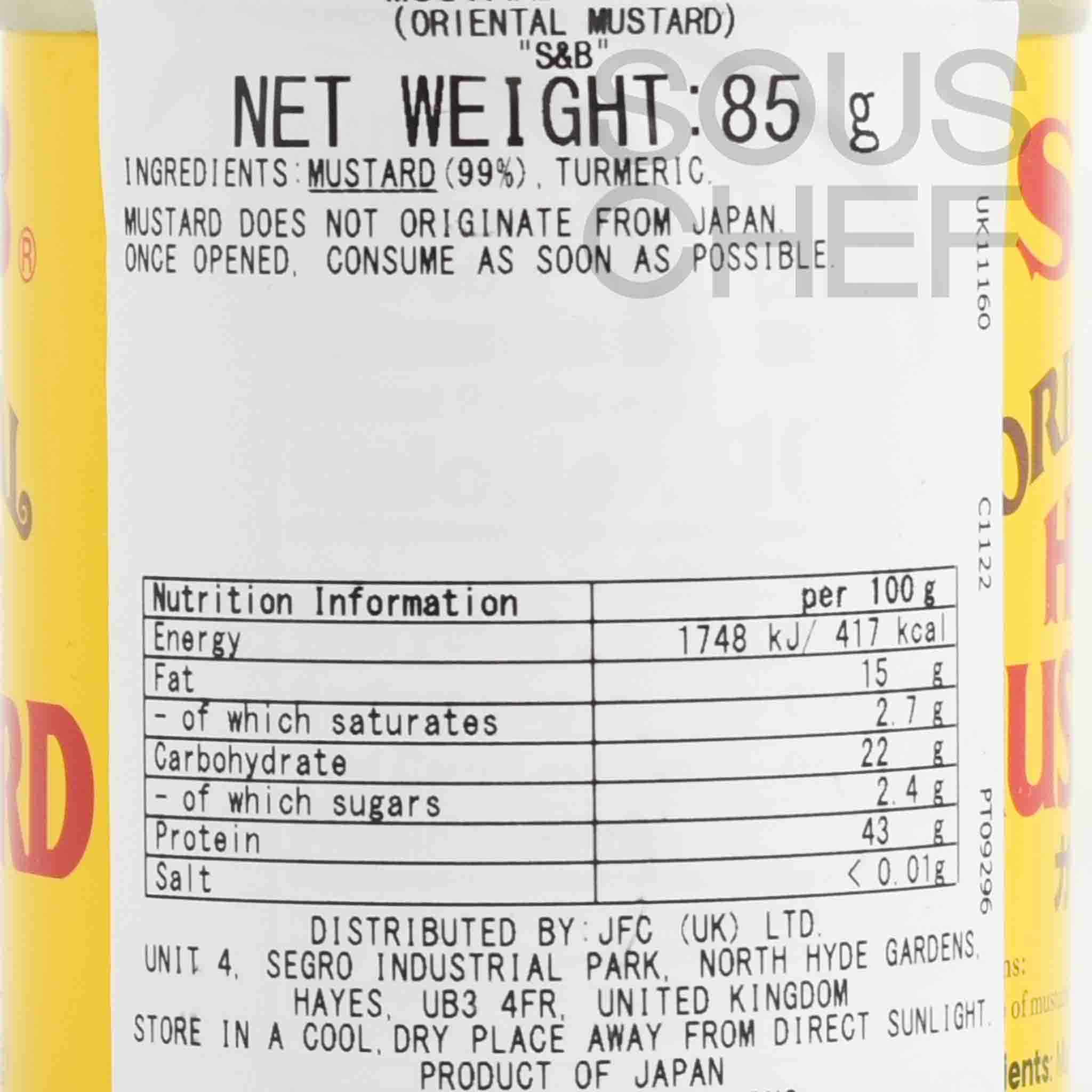 Oriental Hot Mustard Powder, 85g - Image 2