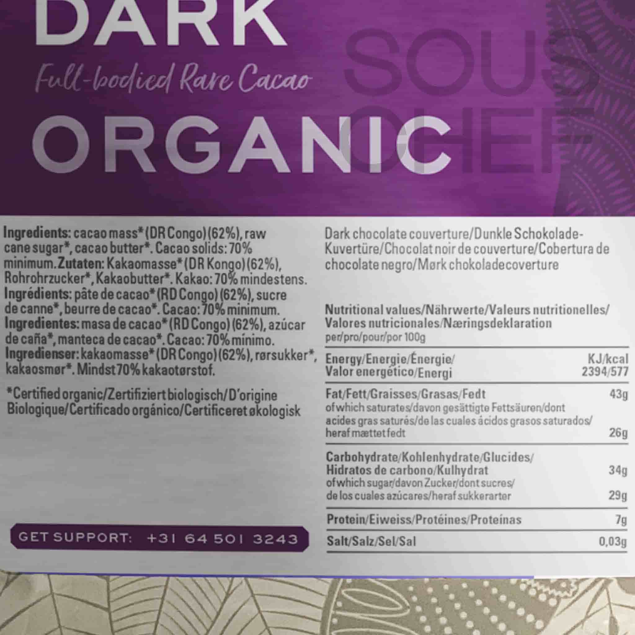 Original Beans 70% Cru Virunga Congo Dark Couverture Chocolate, 2kg - Image 3