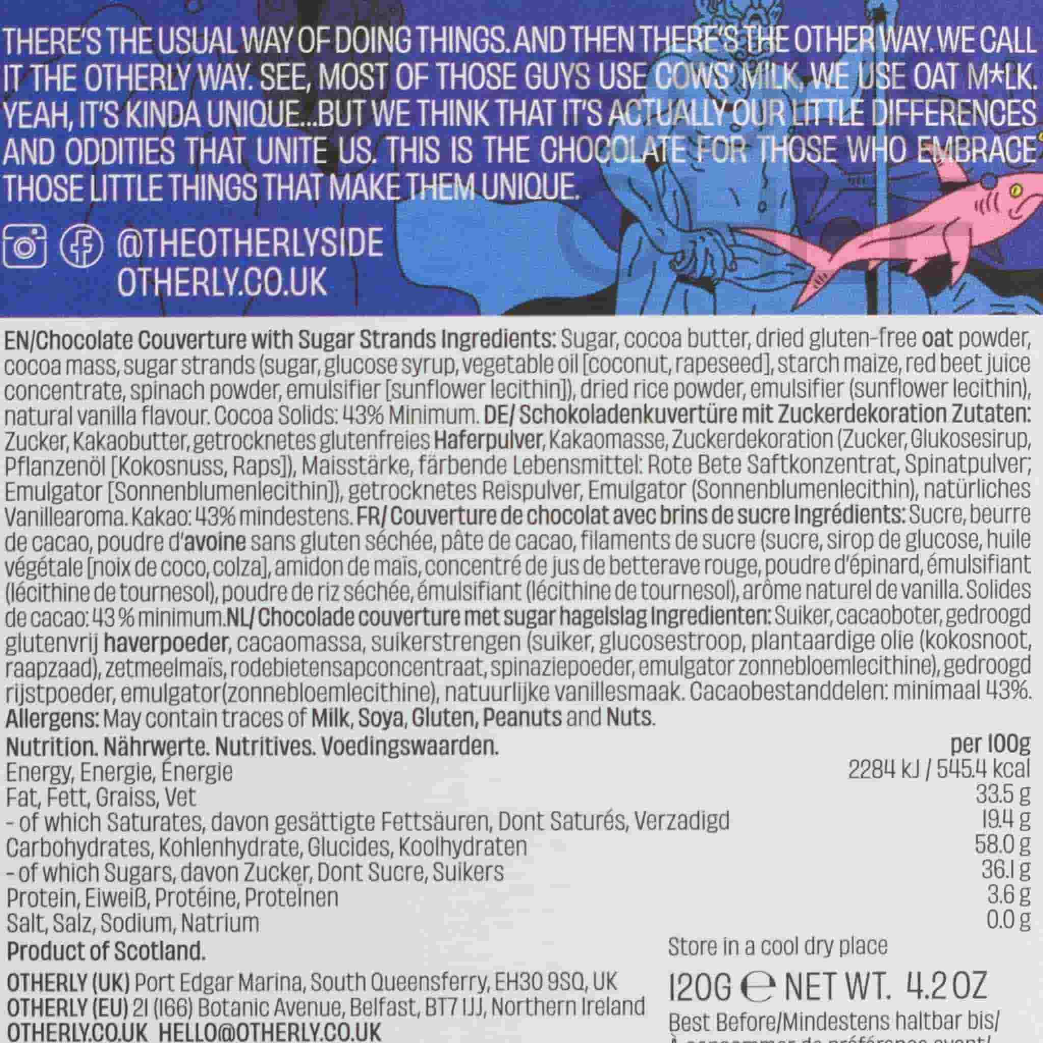 Otherly Birthday Cake Oatm*lk Chocolate Bar, 120g - Image 2