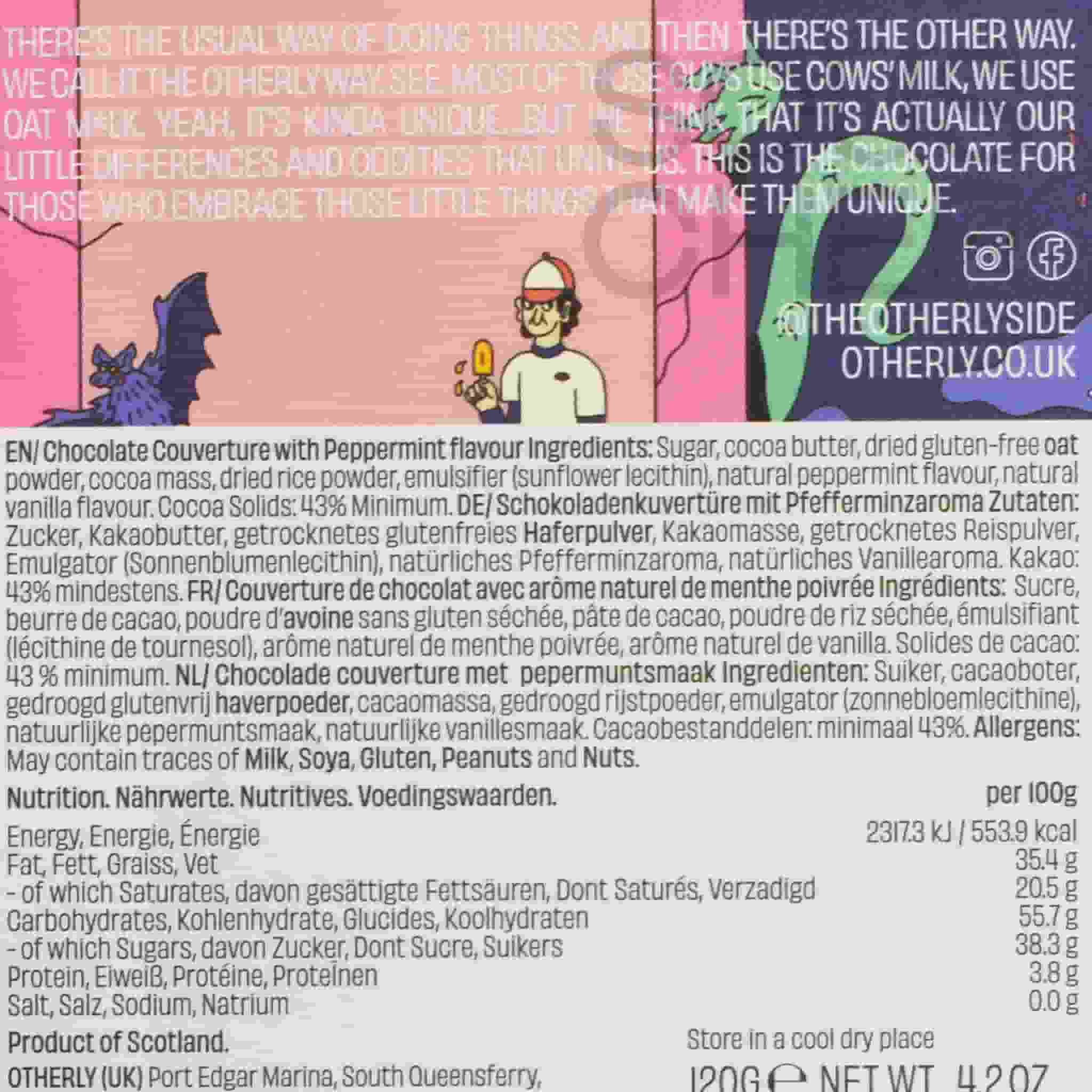 Otherly Peppermint Oatm*lk Chocolate Bar, 120g - Image 2