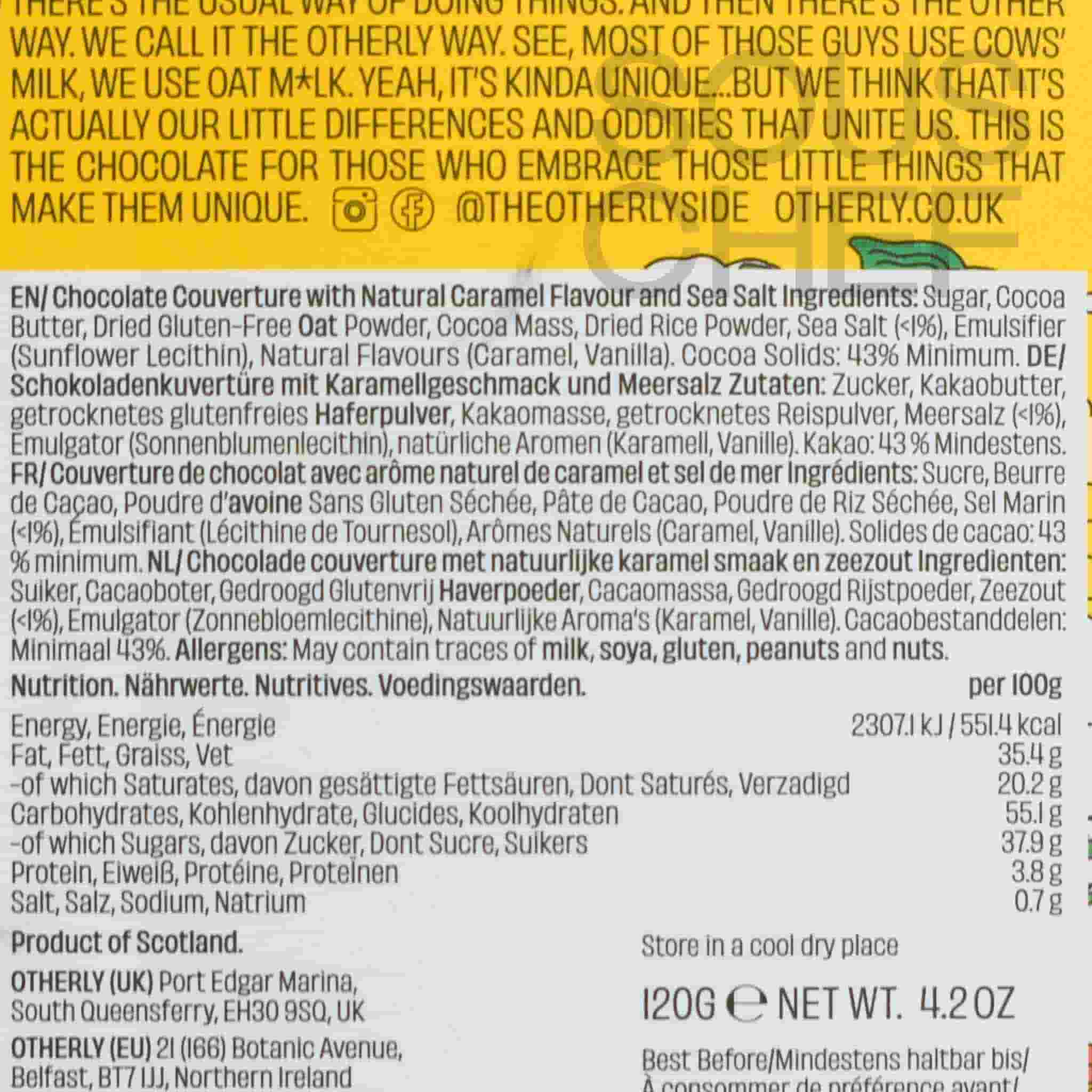 Otherly Salted Caramel Oatm*lk Chocolate Bar, 120g - Image 2