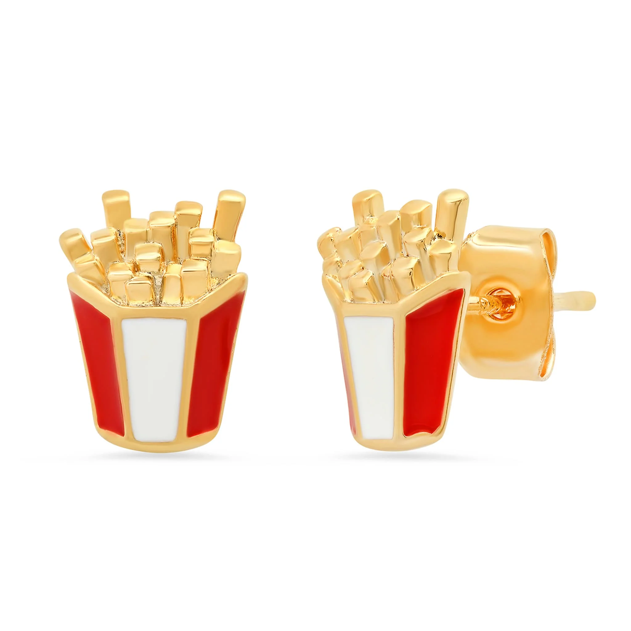 Pair of French Fries Stud Earrings - Image 2