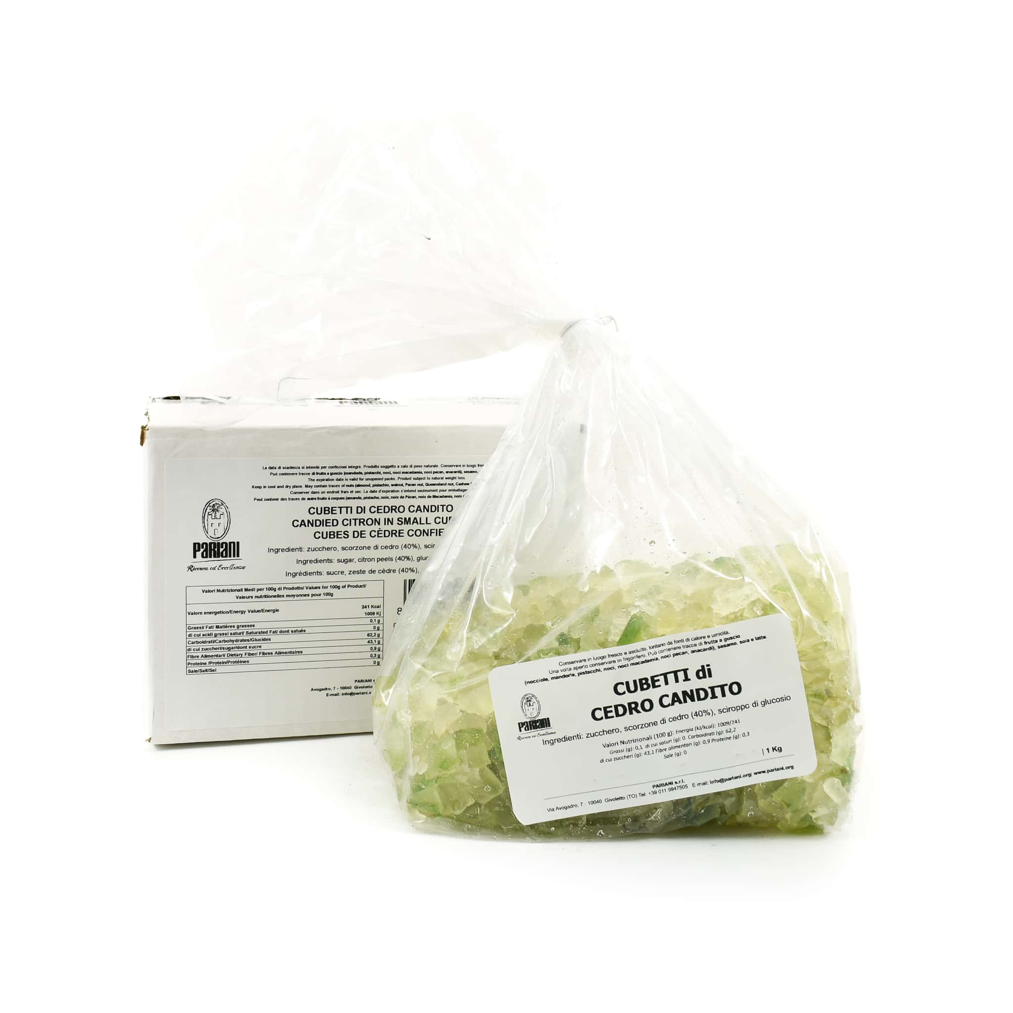 Pariani Candied Cedro Citron In Small Cubes, 1kg