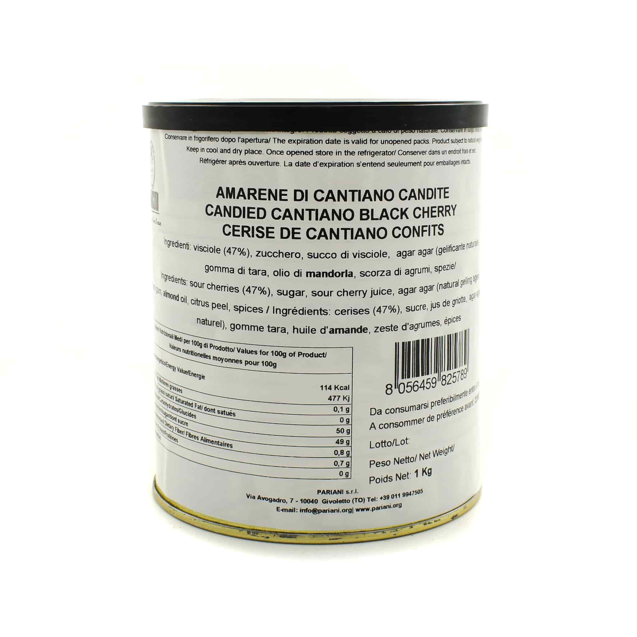 Pariani Amarena Candied Black Cherry, 1kg - Image 2