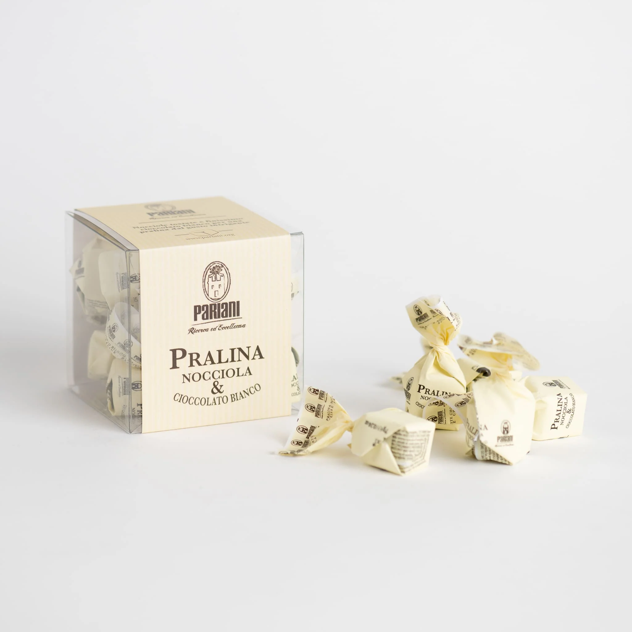 Pariani Hazelnut and White Chocolate Pralines, 100g - Image 2