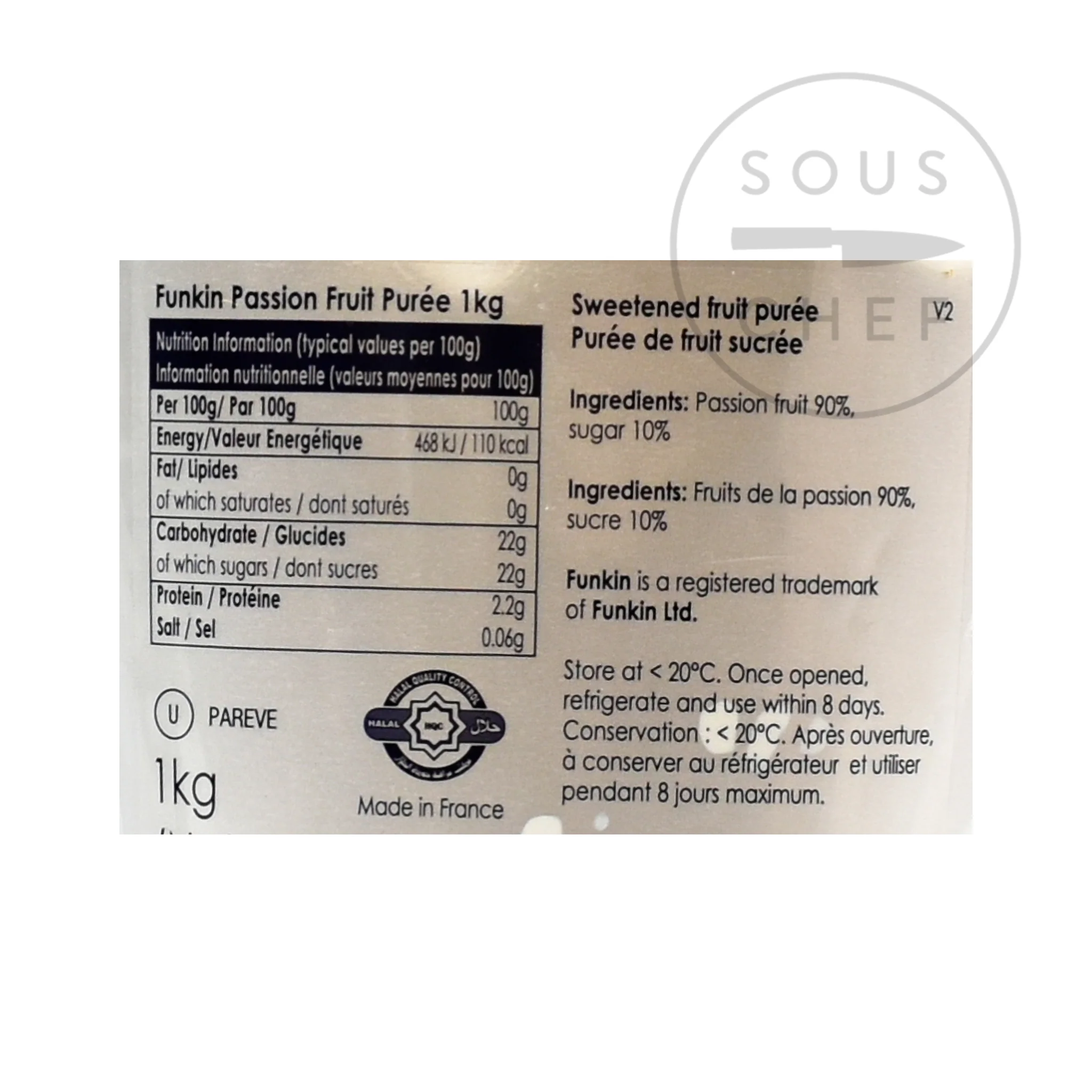 Funkin Passion Fruit Puree, 1kg - Image 3