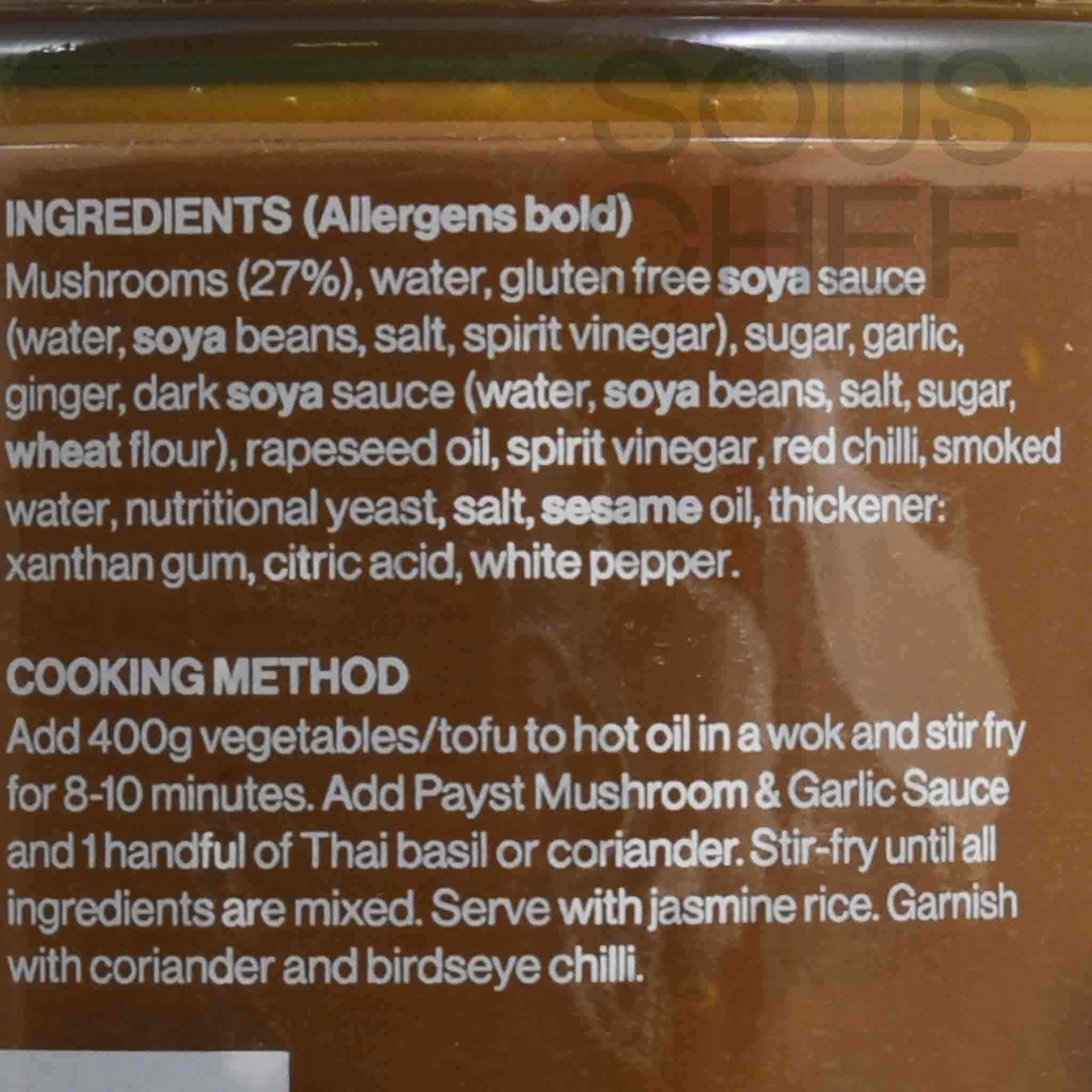 Payst Mushroom & Garlic Stir Fry Sauce, 190ml - Image 2