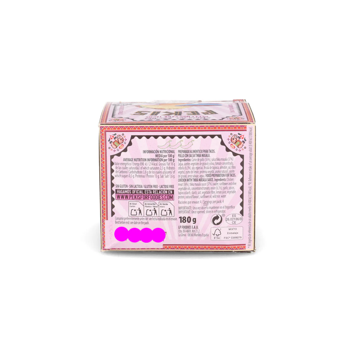 Pekis Pollo Tikka Masala Taco Filler, 180g - Image 4