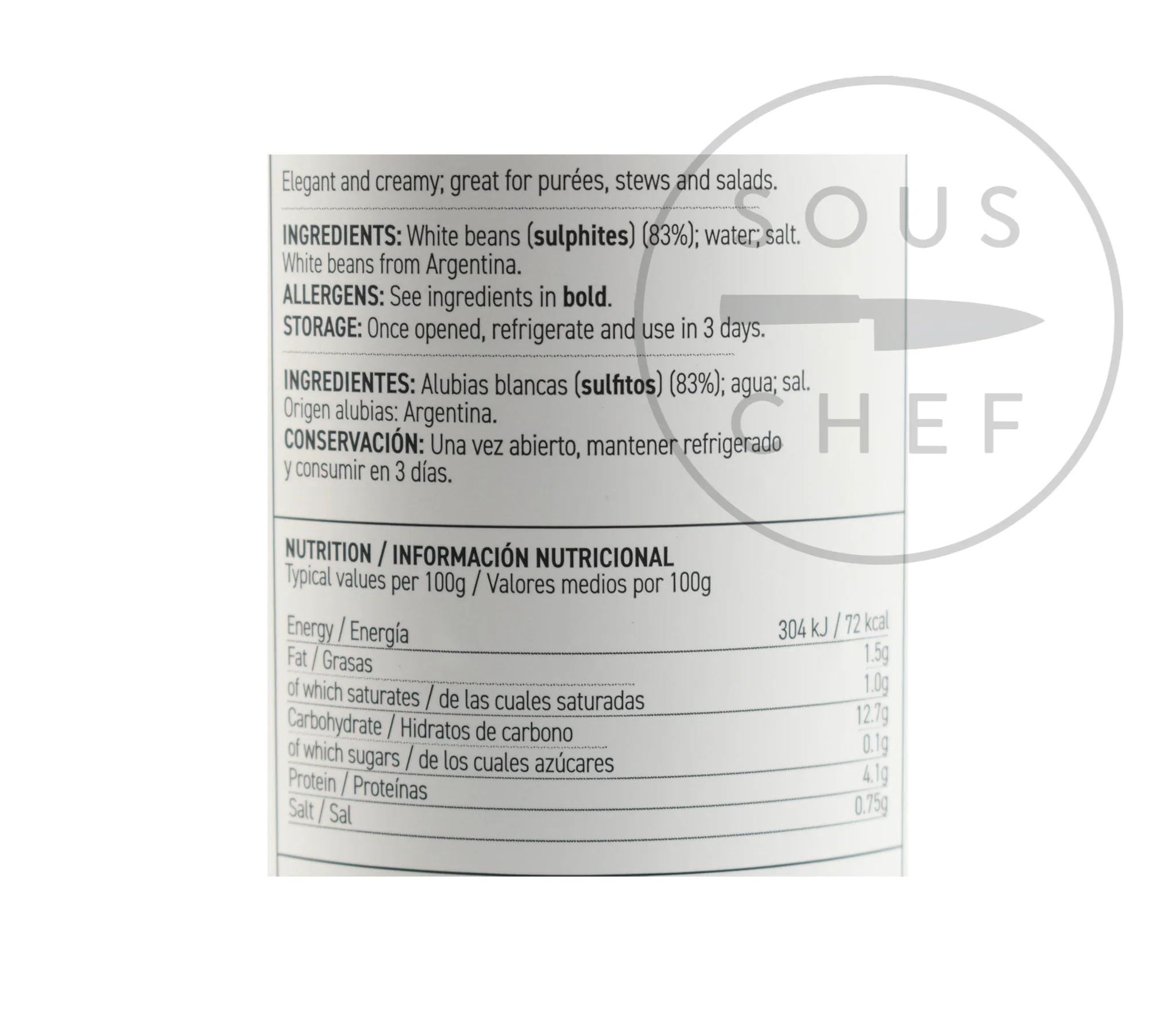 Perello Alargada White Beans, 720g - Image 2