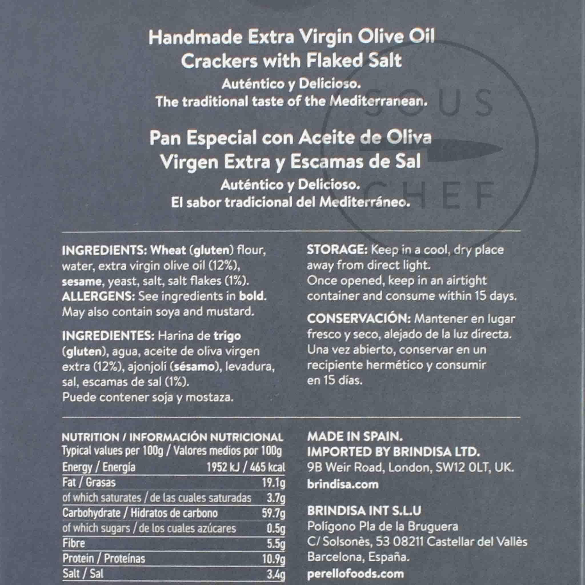 Perello Flaked Salt Olive Oil Reganas Crackers, 150g - Image 2