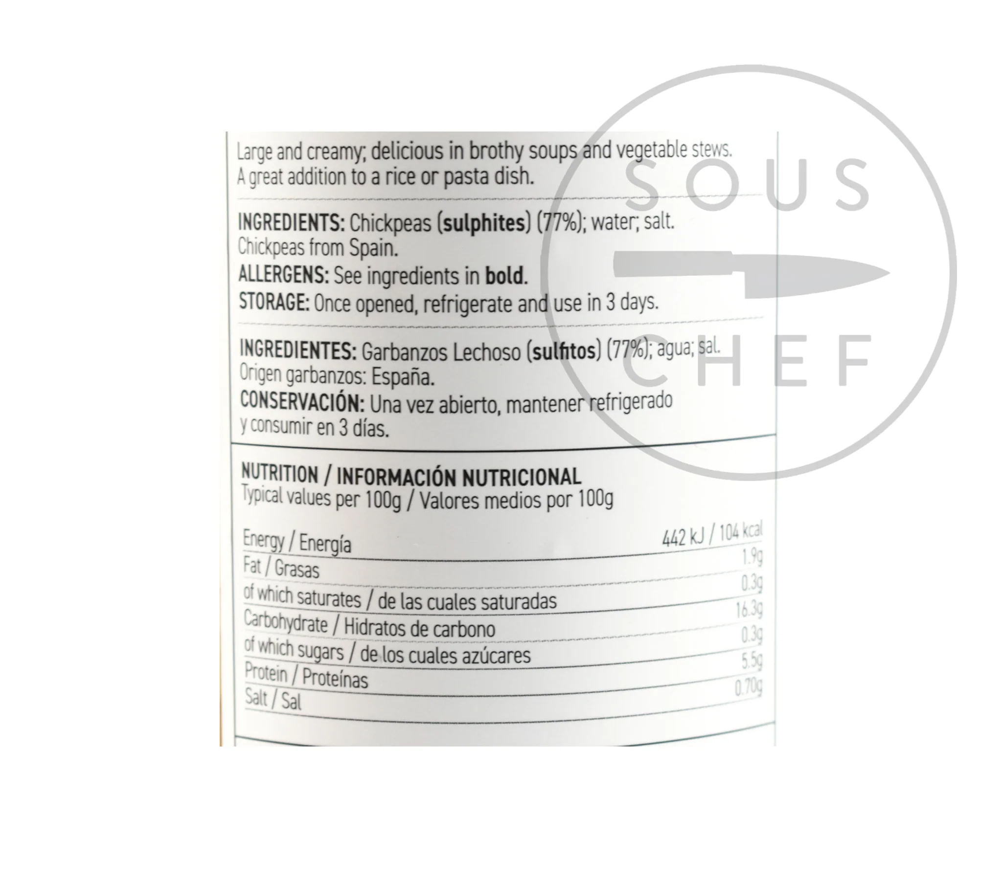 Perello Lechoso Large Chickpeas, 700g - Image 2