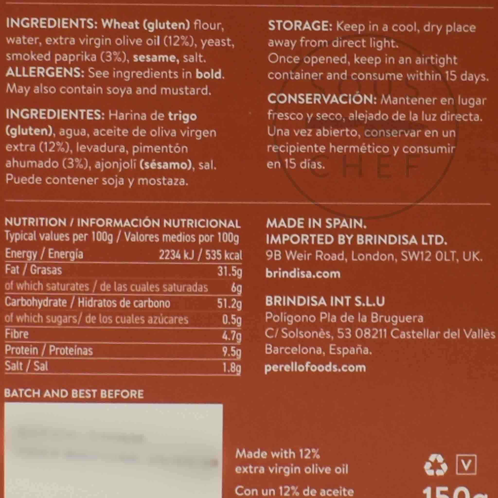 Perello Paprika Olive Oil Regana Crackers, 150g - Image 2