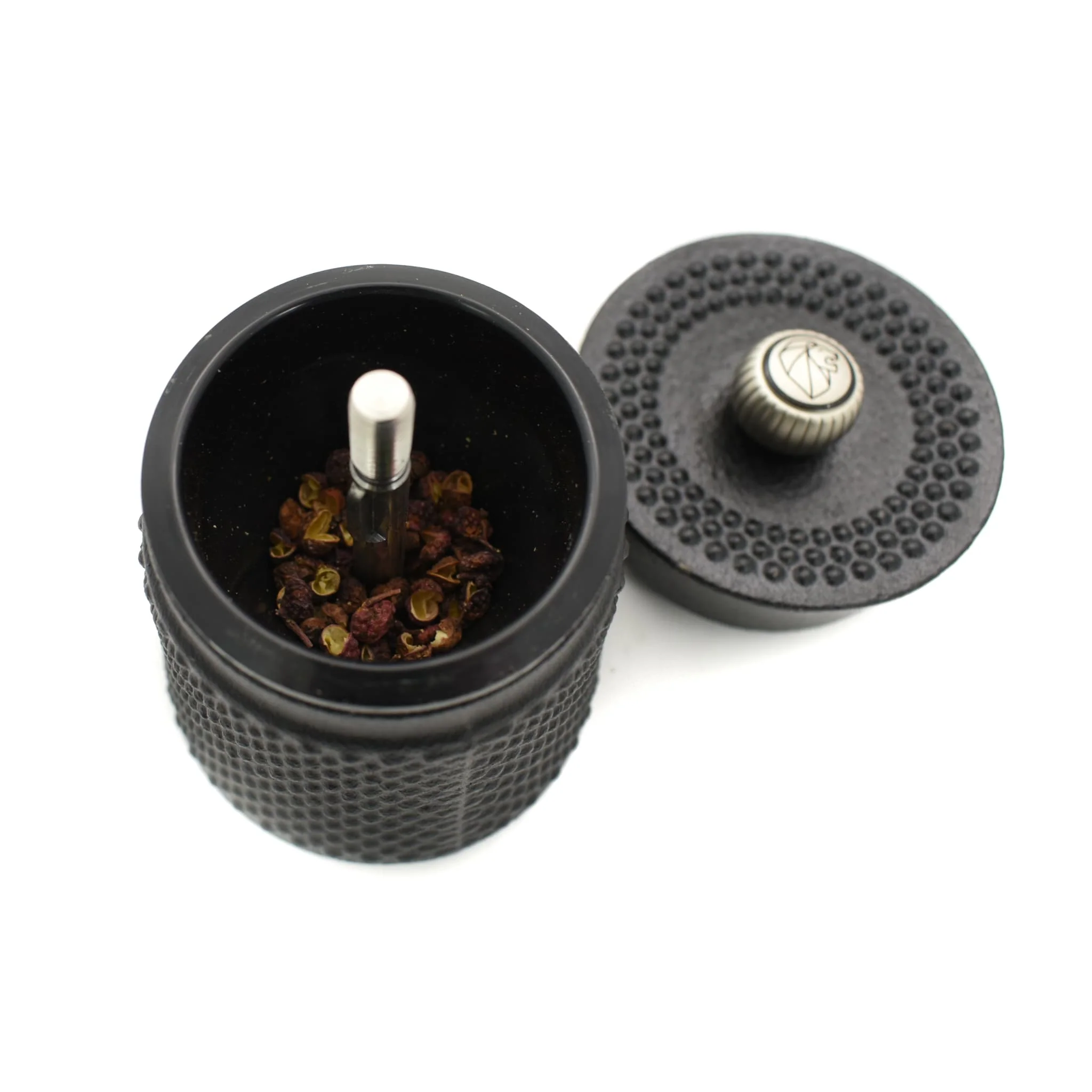 Peugeot Bali Fonte Cast Iron Pepper Mill Black, 8cm - Image 2