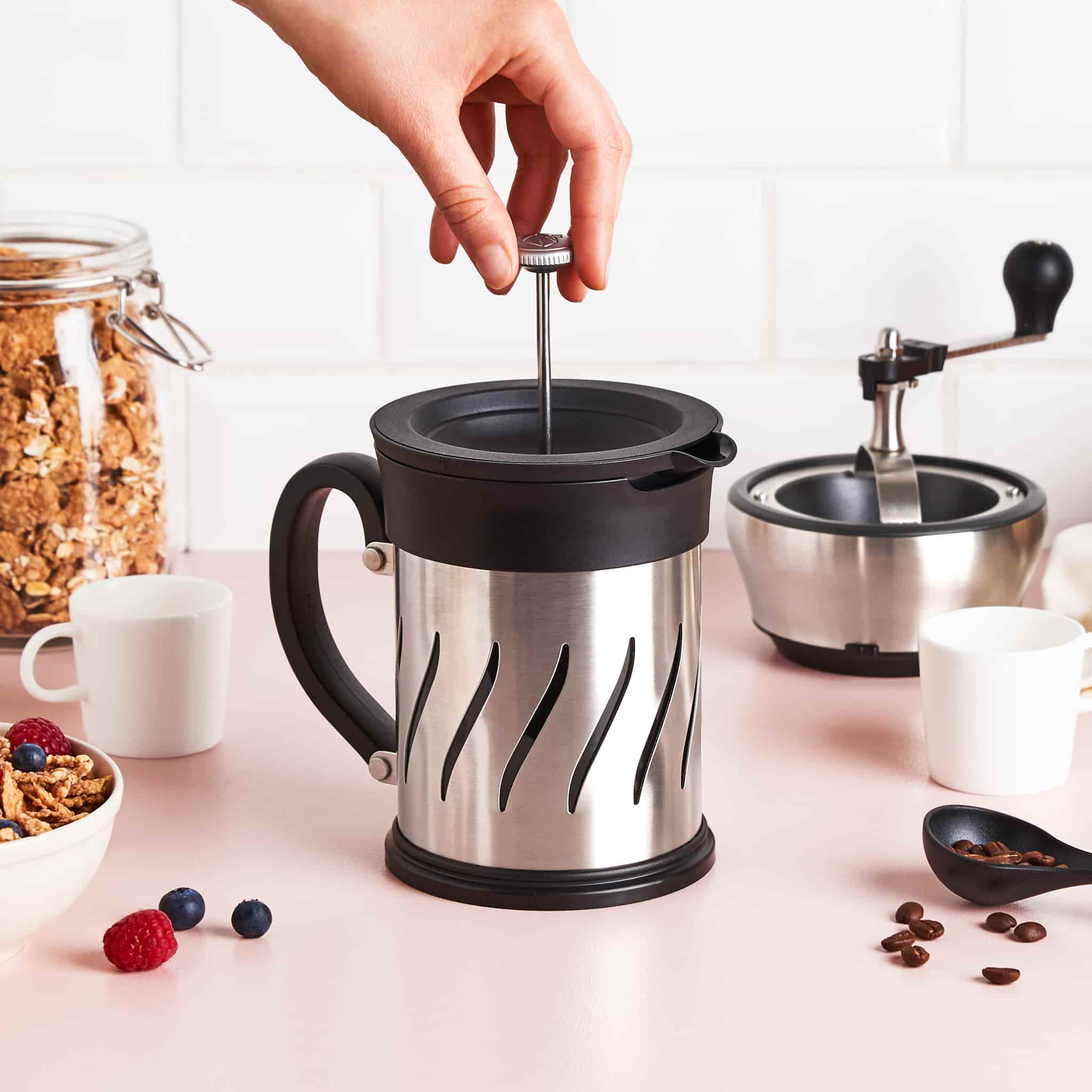 Peugeot Paris Press Coffee Mill and French Press, 15cm - Image 2