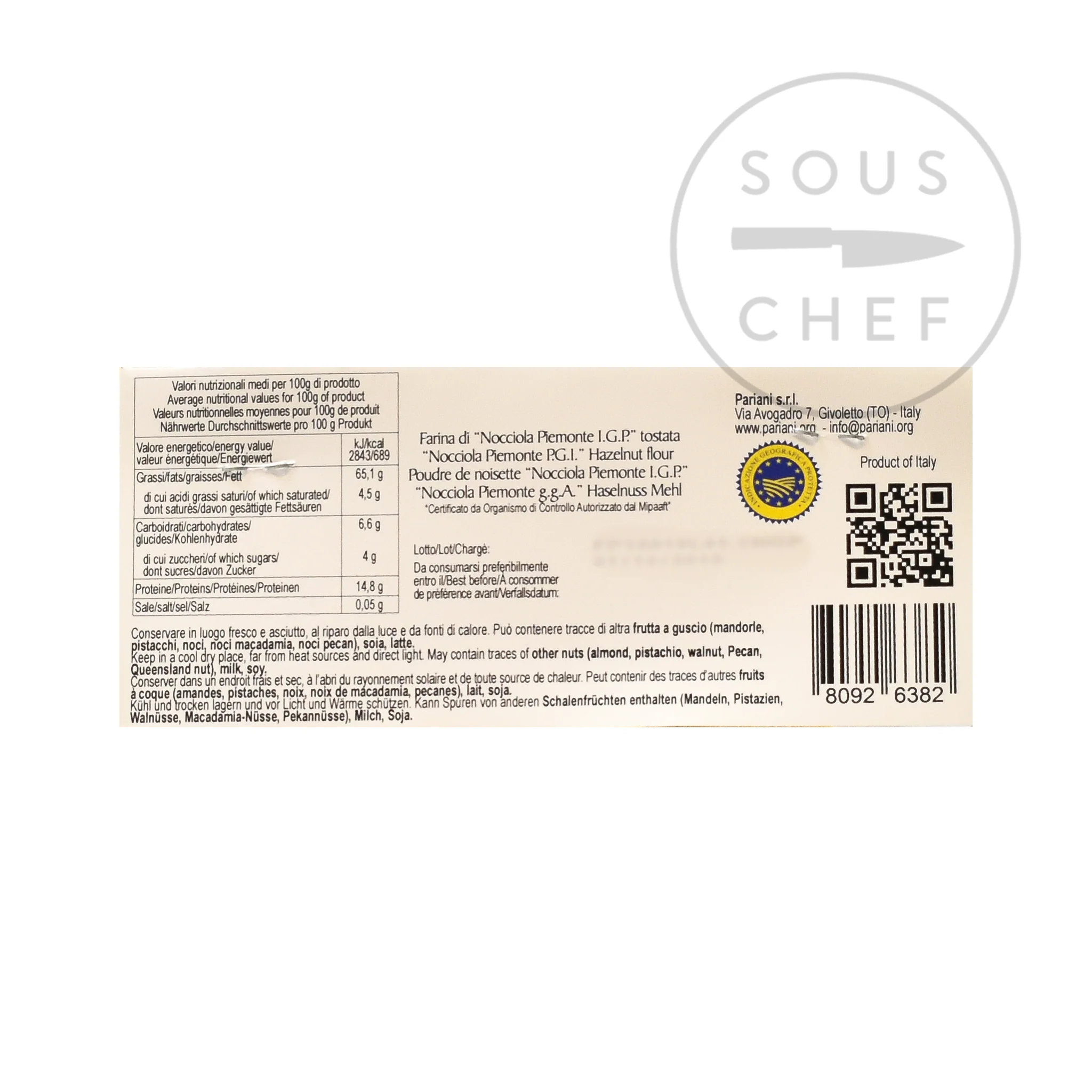 Short Dated Piemonte IGP Hazelnut Flour, 150g - Image 2
