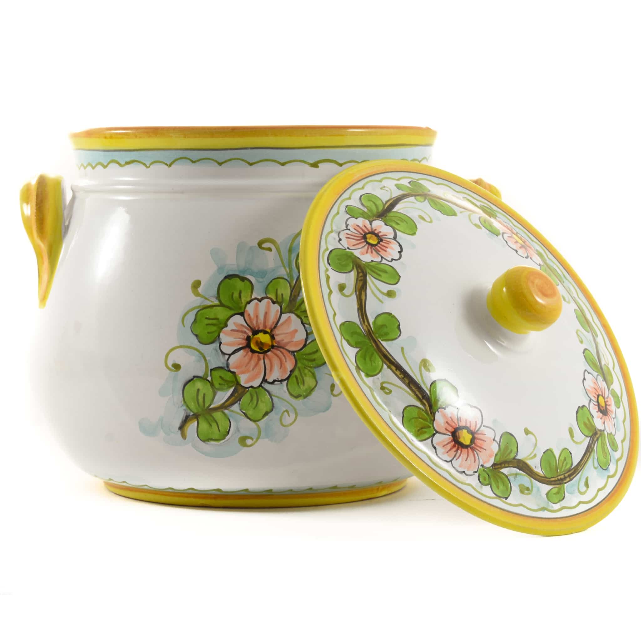 Pomegranate-Painted Terracotta Cooking Pot, 20cm - Image 3