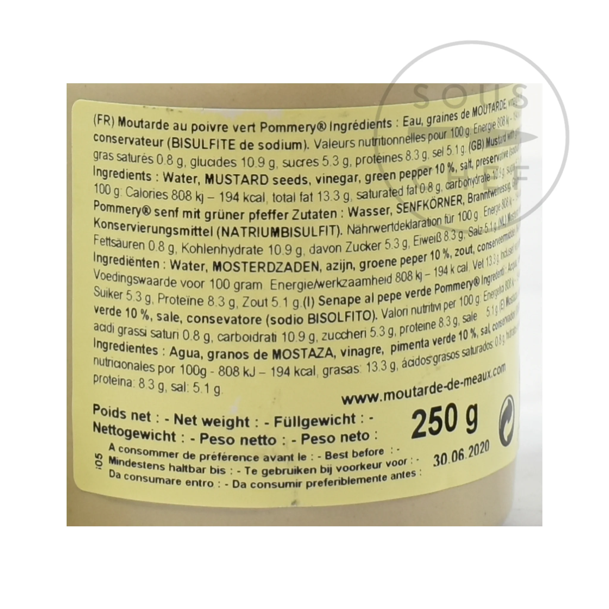 Pommery Green Peppercorn Mustard, 250g - Image 4