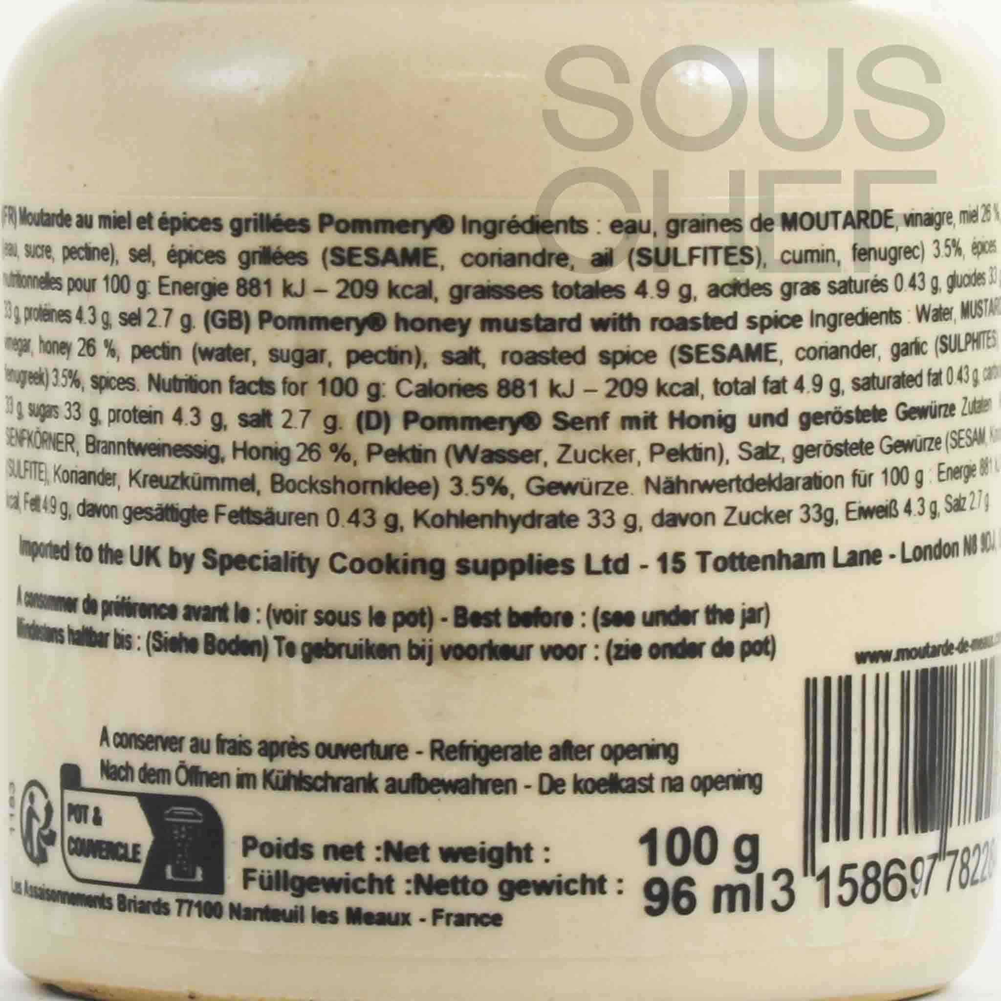 Pommery Honey Mustard with Roasted Spices, 100g - Image 2