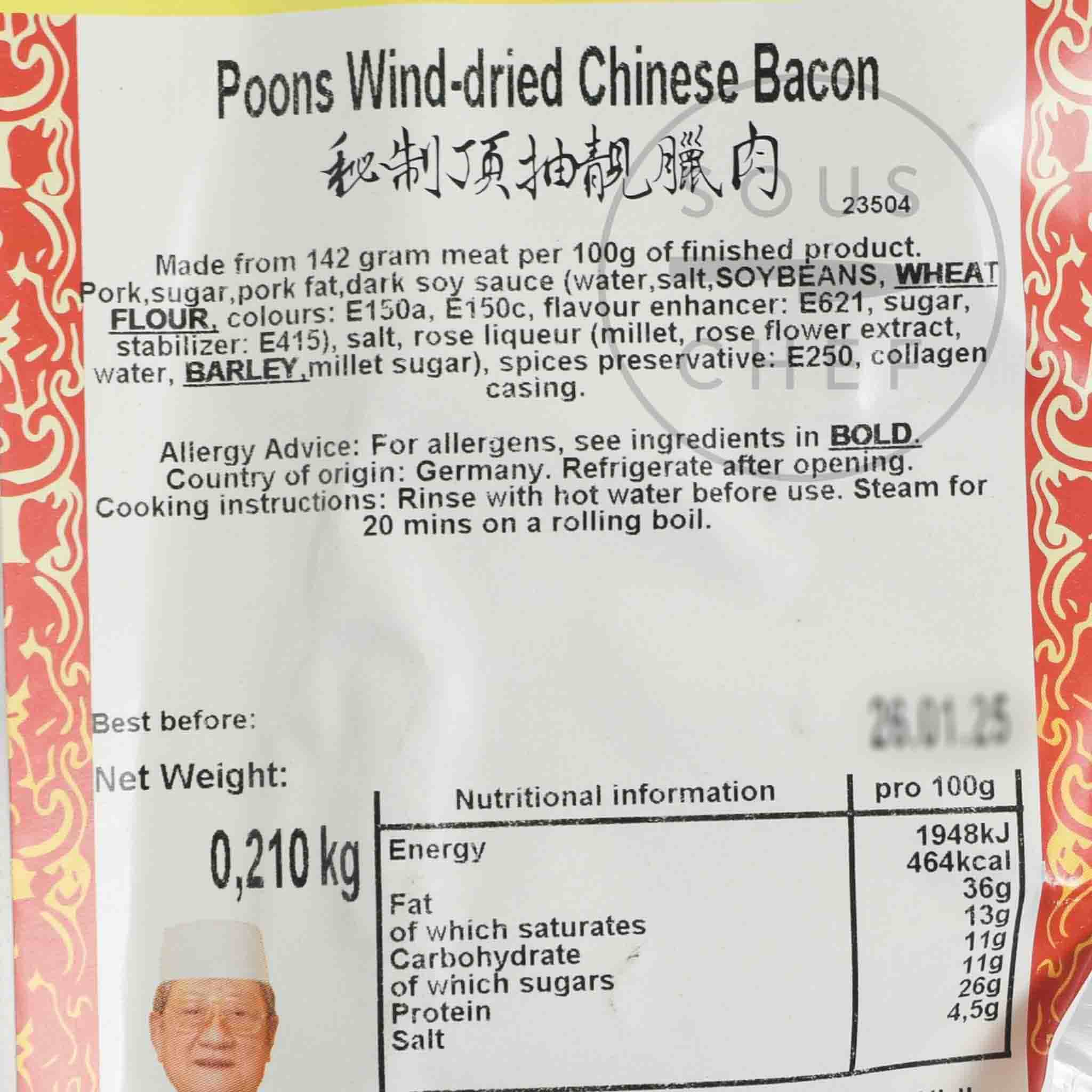 Poon's Chinese Bacon, 250g - Image 2