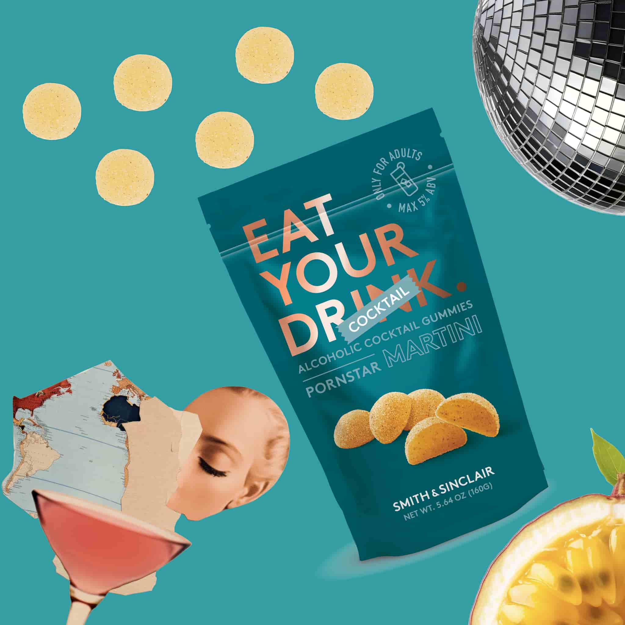 Pornstar Martini 5%ABV Alcoholic Cocktail Jelly Sweets, 160g - Image 3
