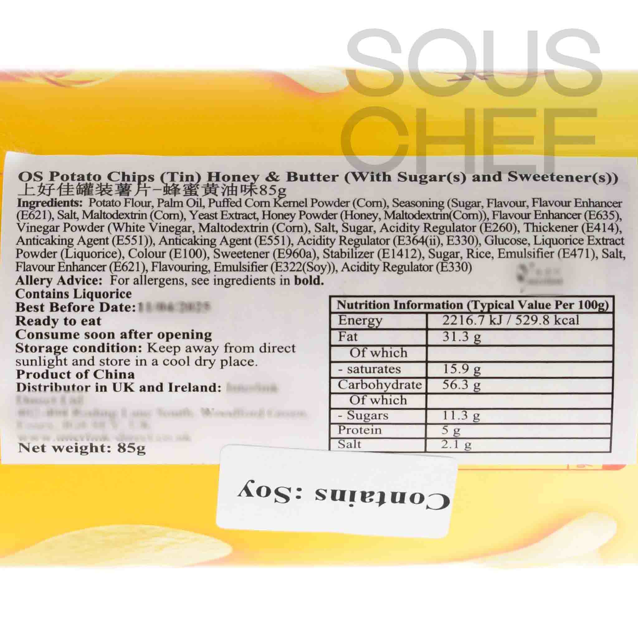 Potato Honey & Butter Chips in Tin, 85g - Image 2