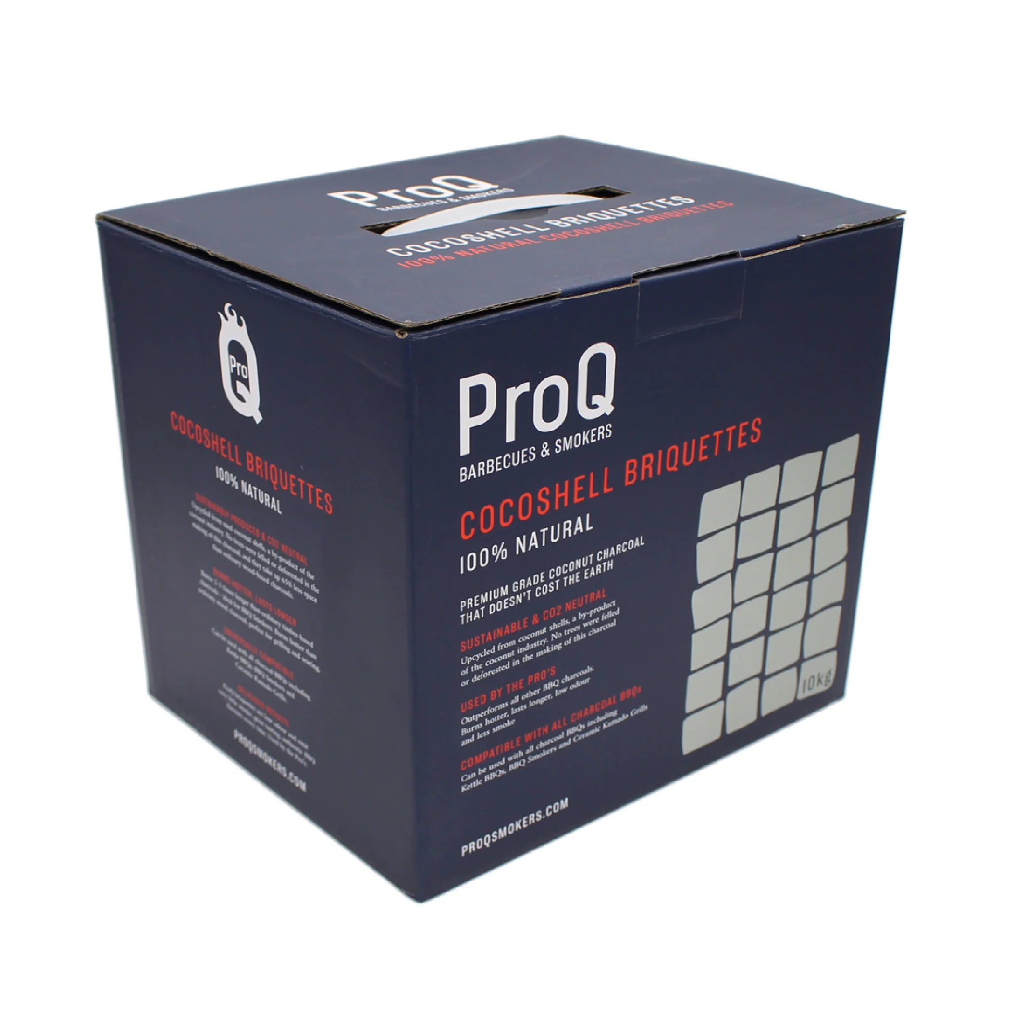ProQ Cocoshell Briquettes, 10kg - Image 2
